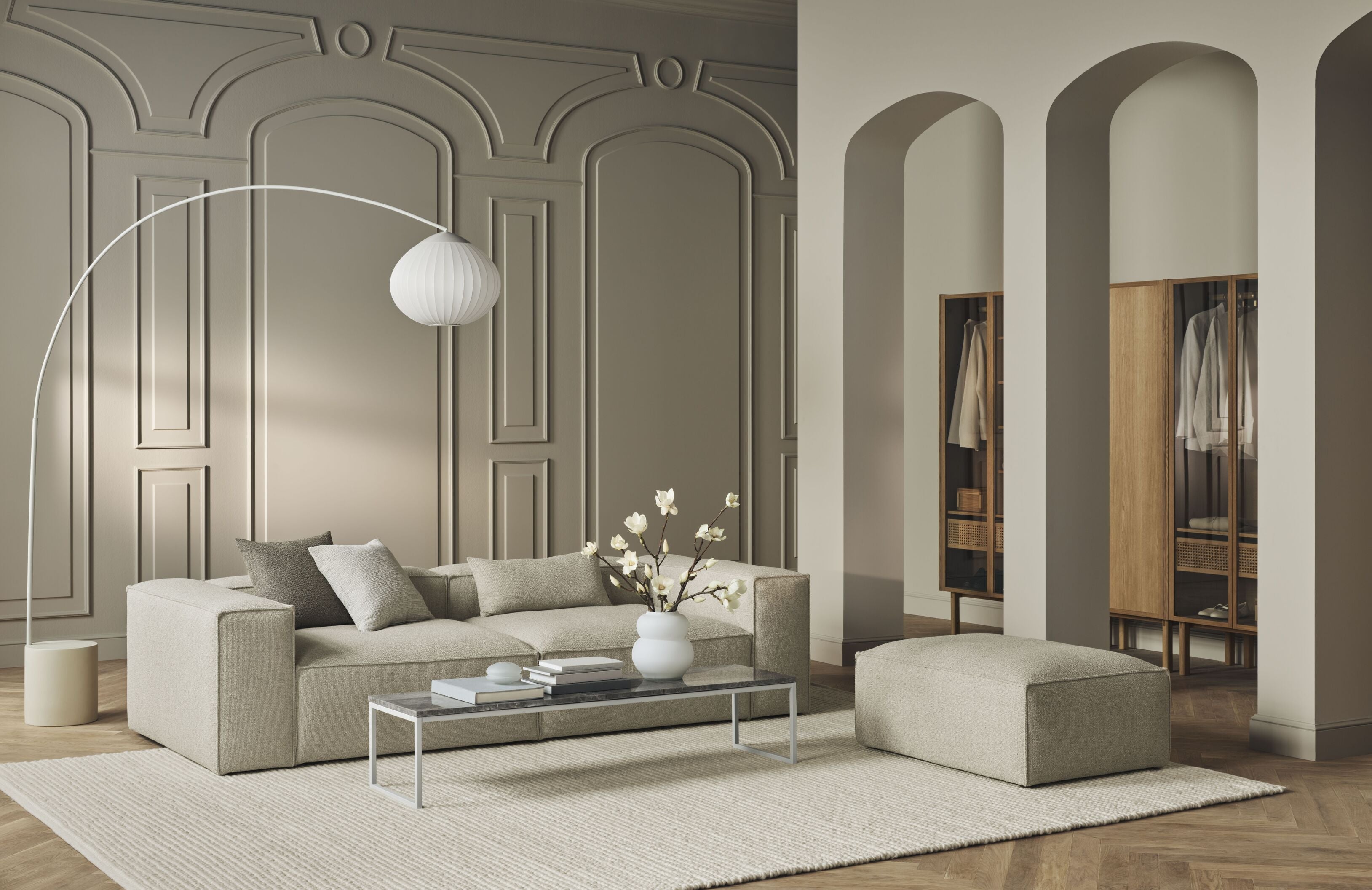 Skriňa CANA bielené dubové drevo