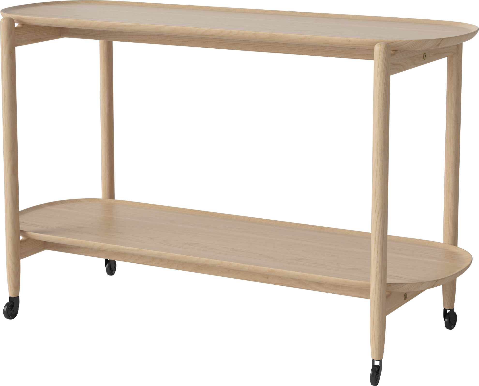 Barový vozík COUPE bielené dubové drevo