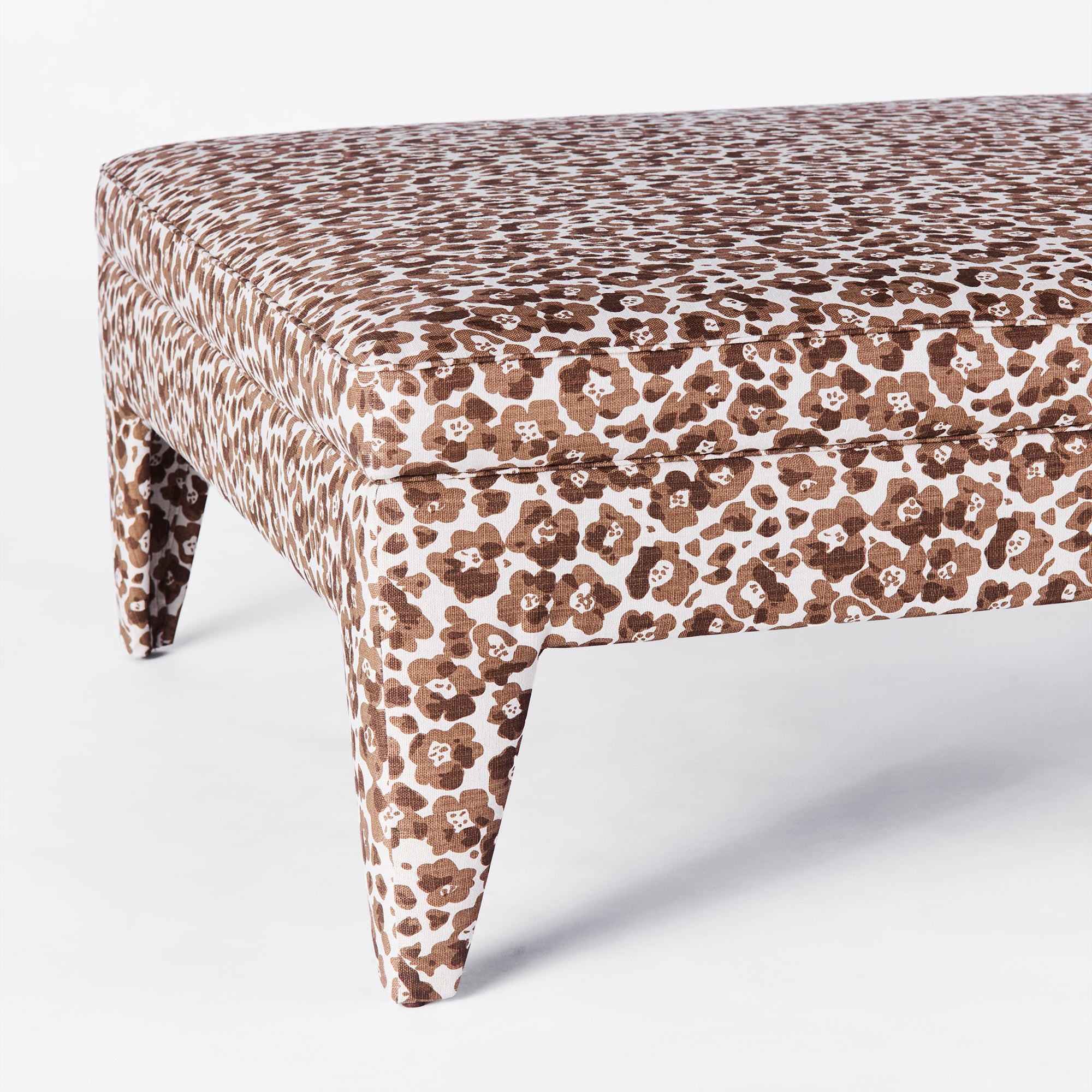 Beige OTTO pouf with brown