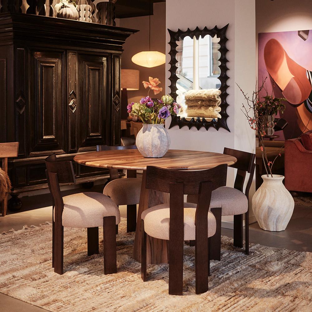 Luster BRUTALIST čierne bukové drevo