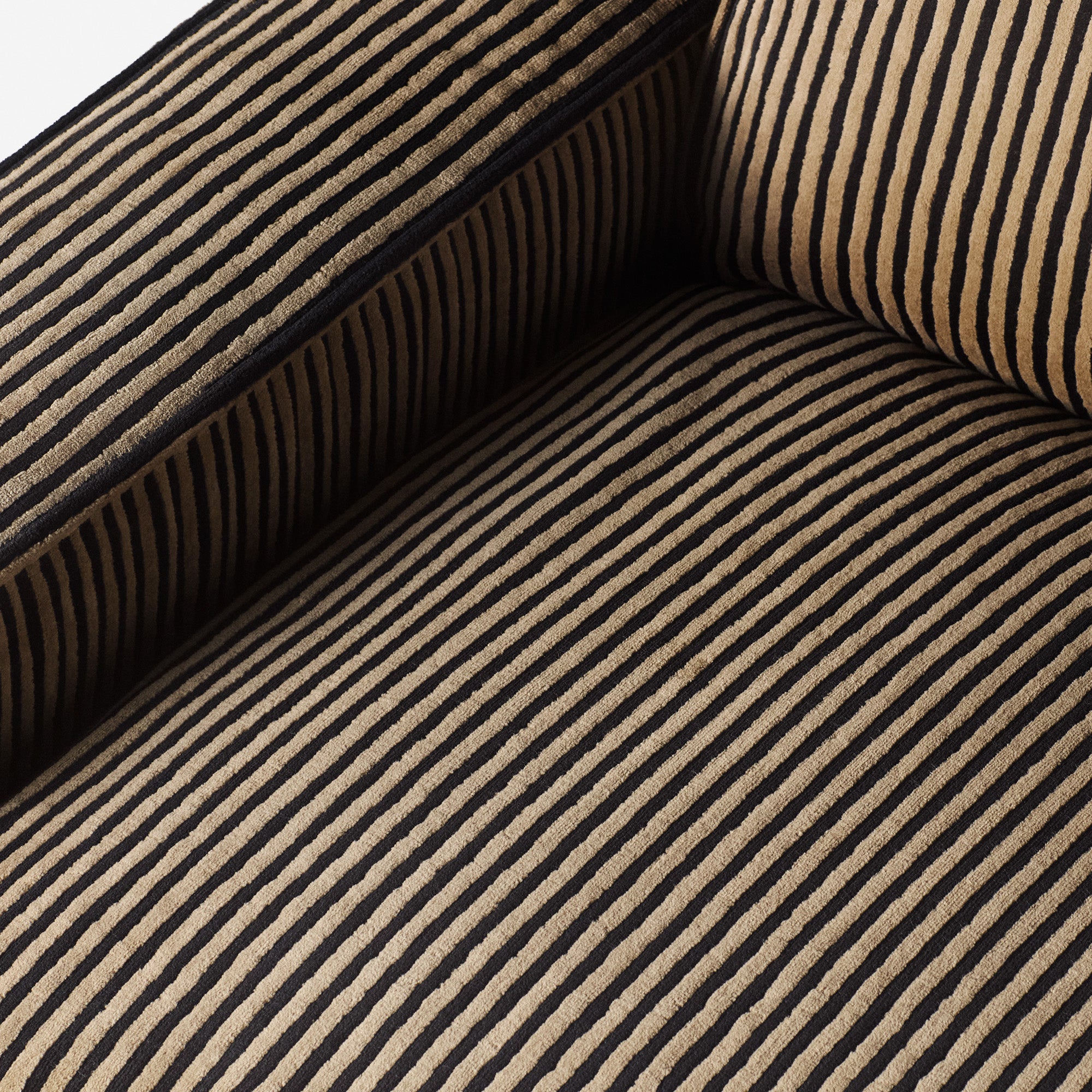 Sofa 3-osobová LOLA hnedo-čierne pruhy