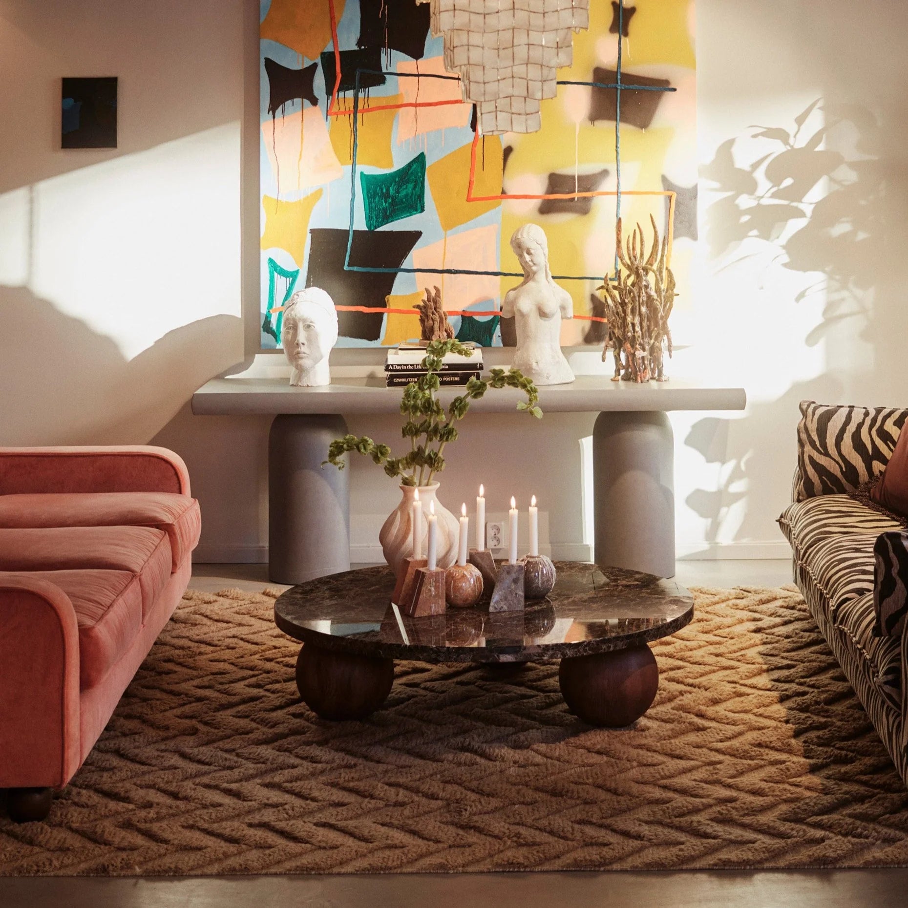 Koberec HERRINGBONE hnedý