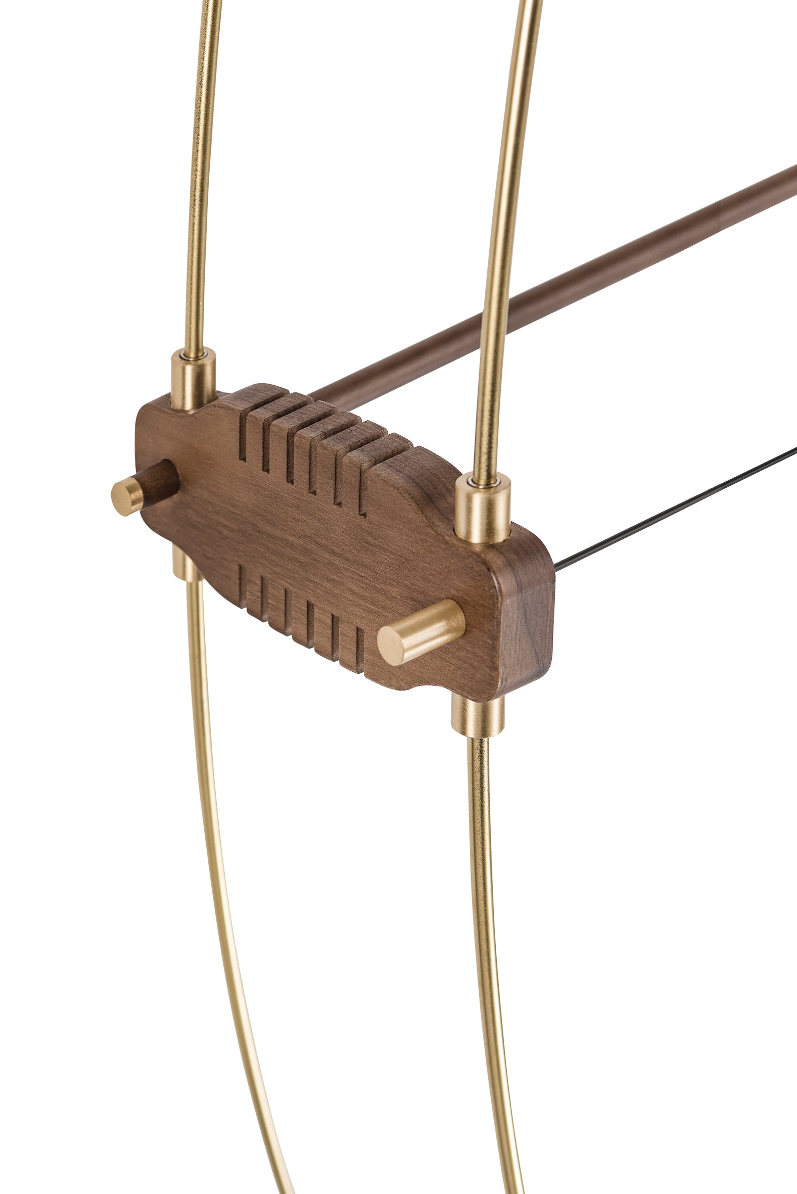 Nástenné hodiny DELMORI PREMIUM orechové drevo s mosadzným detailom