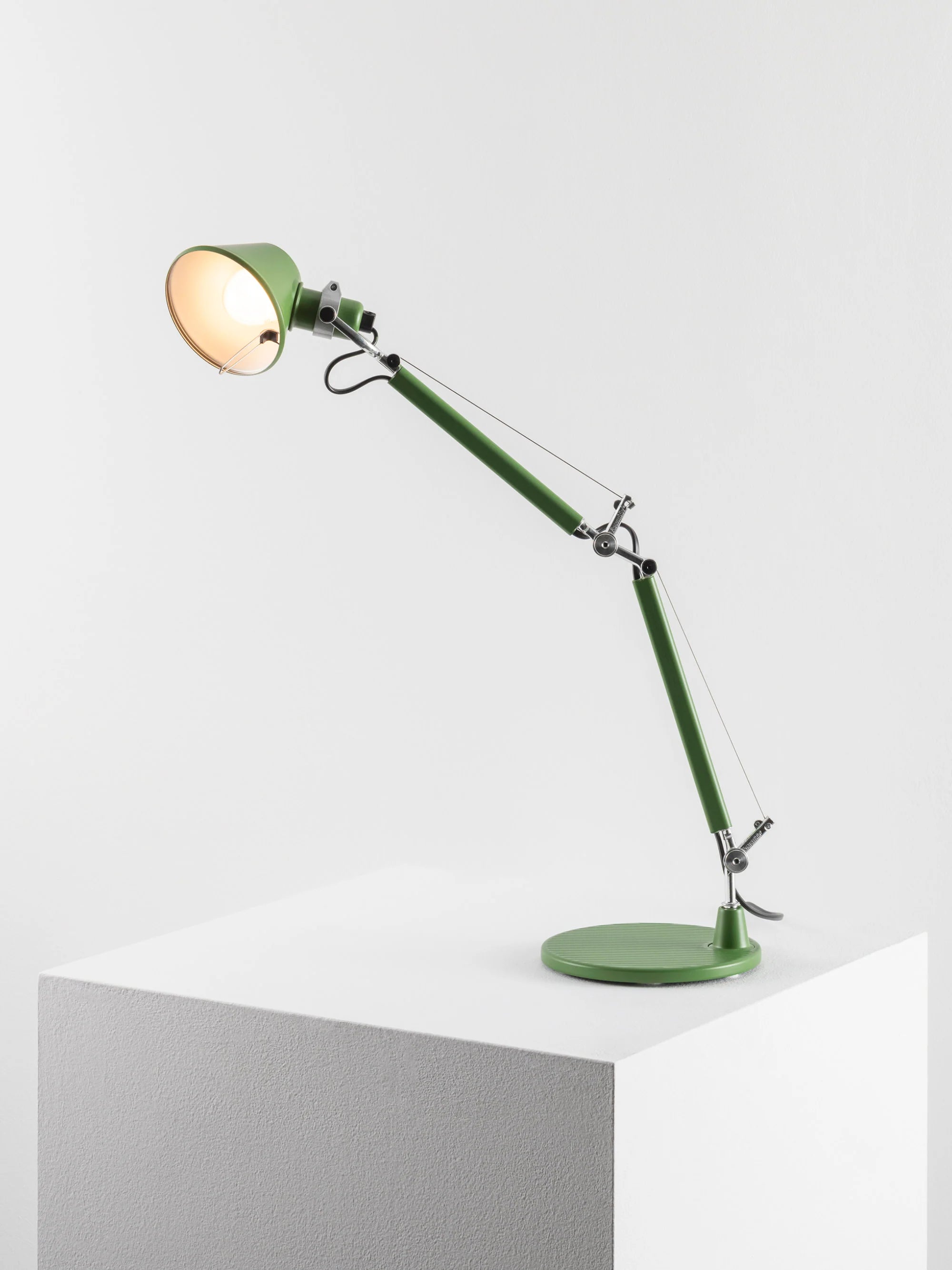 Stolná lampa nastaviteľná TOLOMEO MICRO FARBA MATNÁ olivová