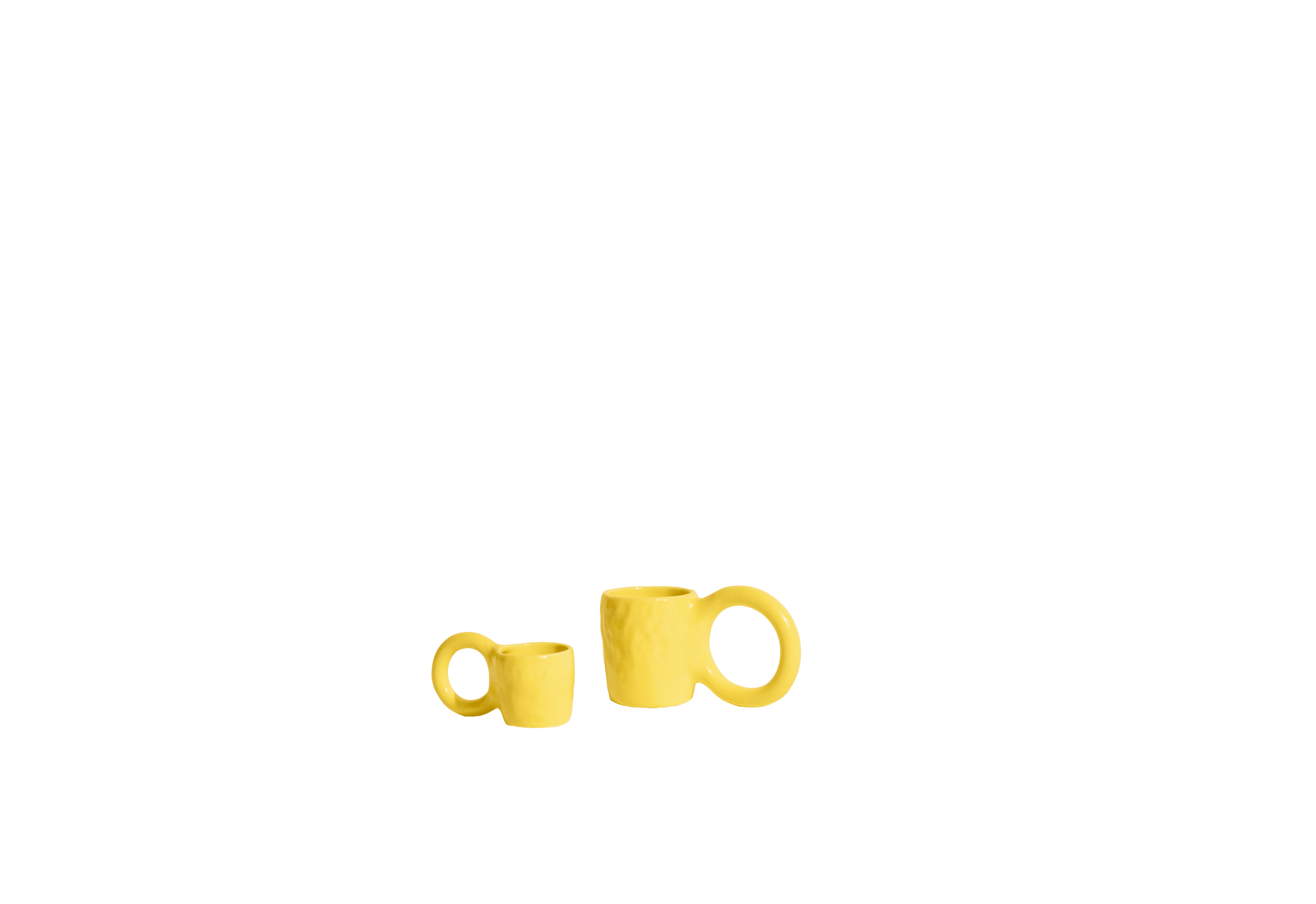 Sada šálok na espresso DONUT žltá