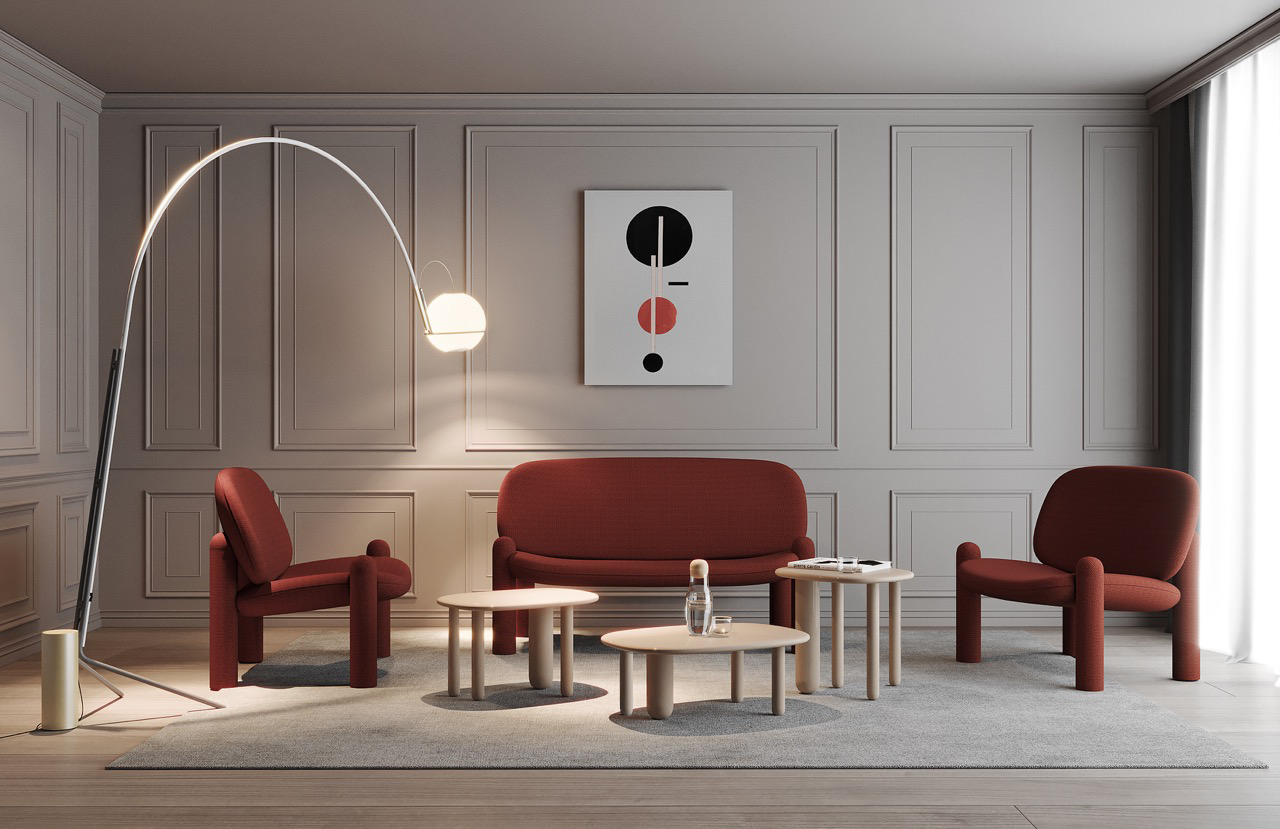 Kávový stolík TOTTORI krémový