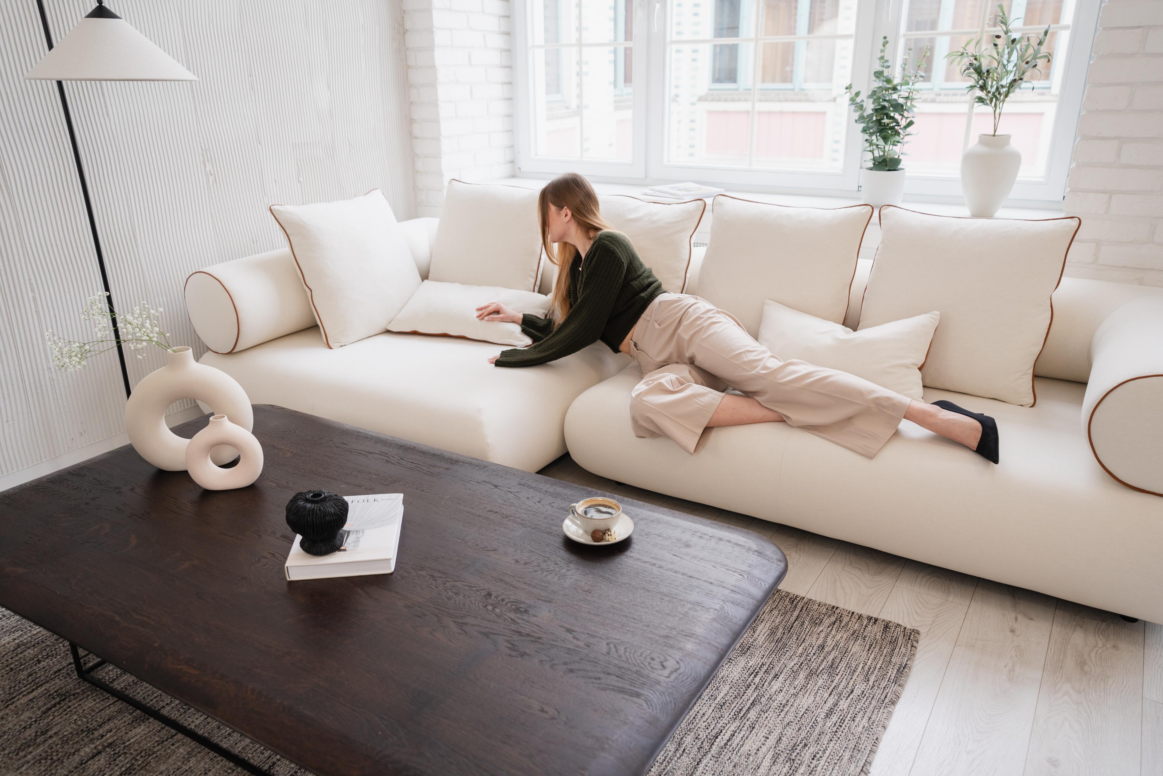 Left-facing corner sofa CASABLANCA customizable