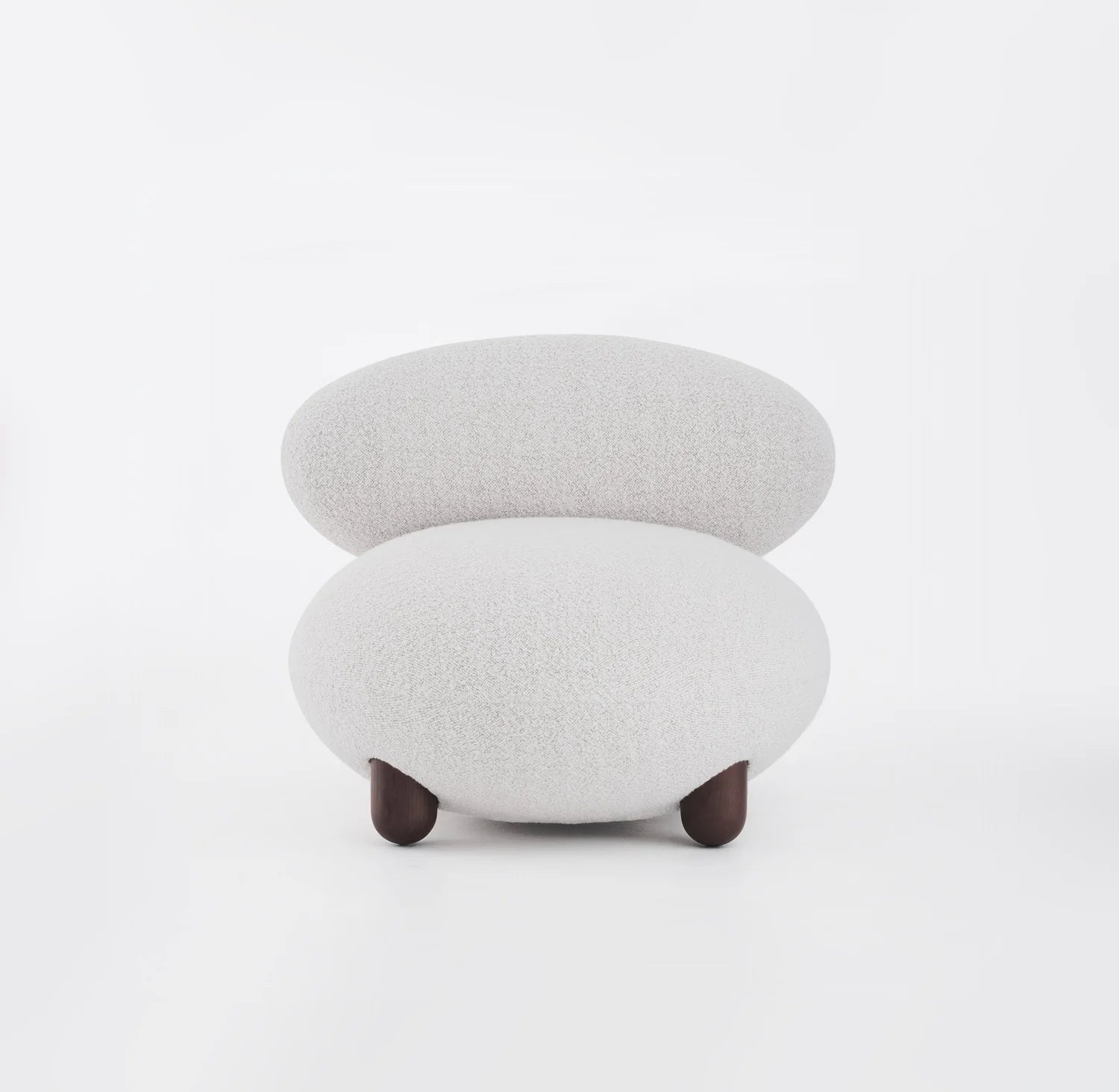 Fotel FLOCK čalúnený s drevenou základňou