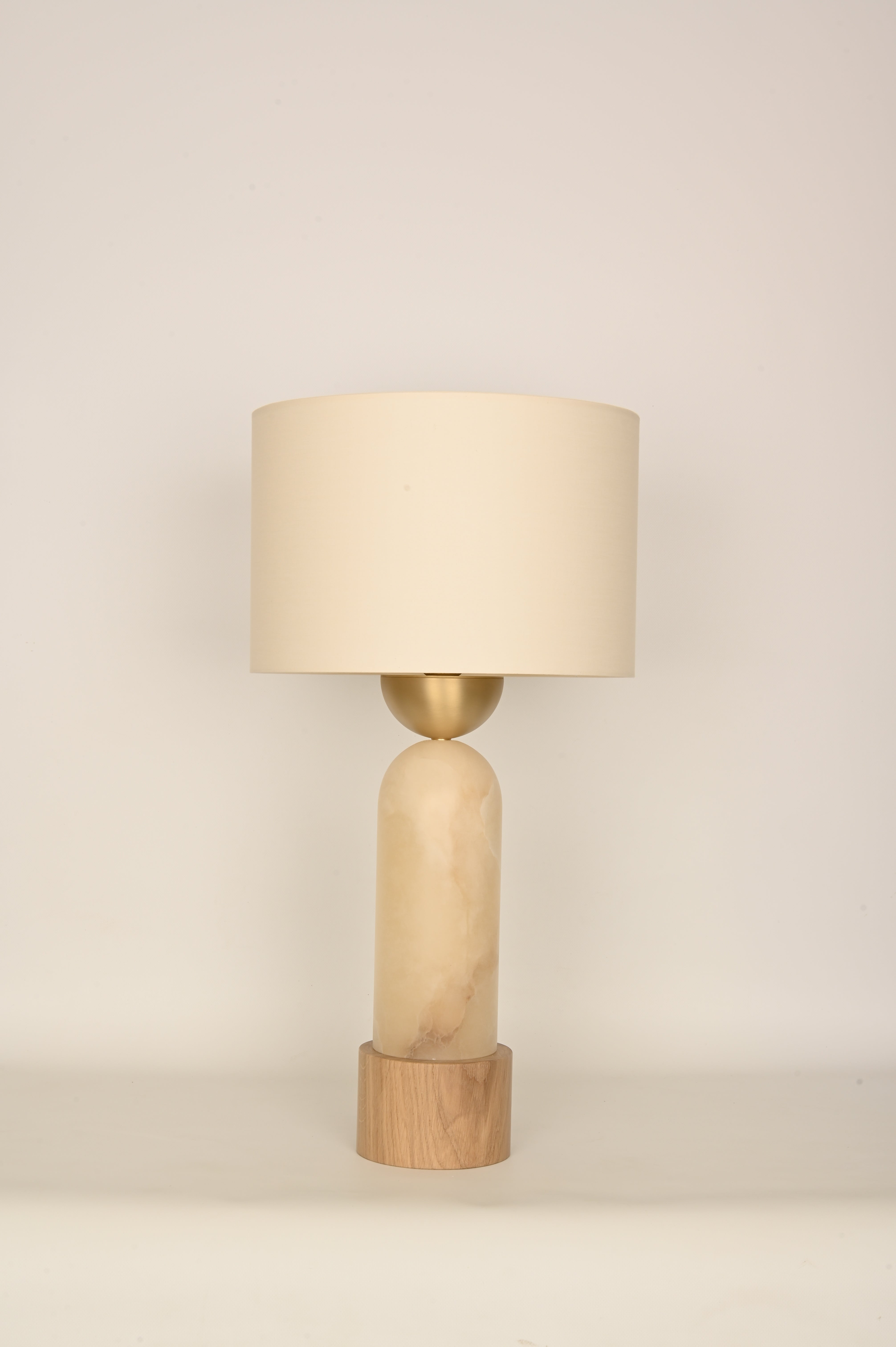 Stolná lampa PEONA KELO biely alabaster