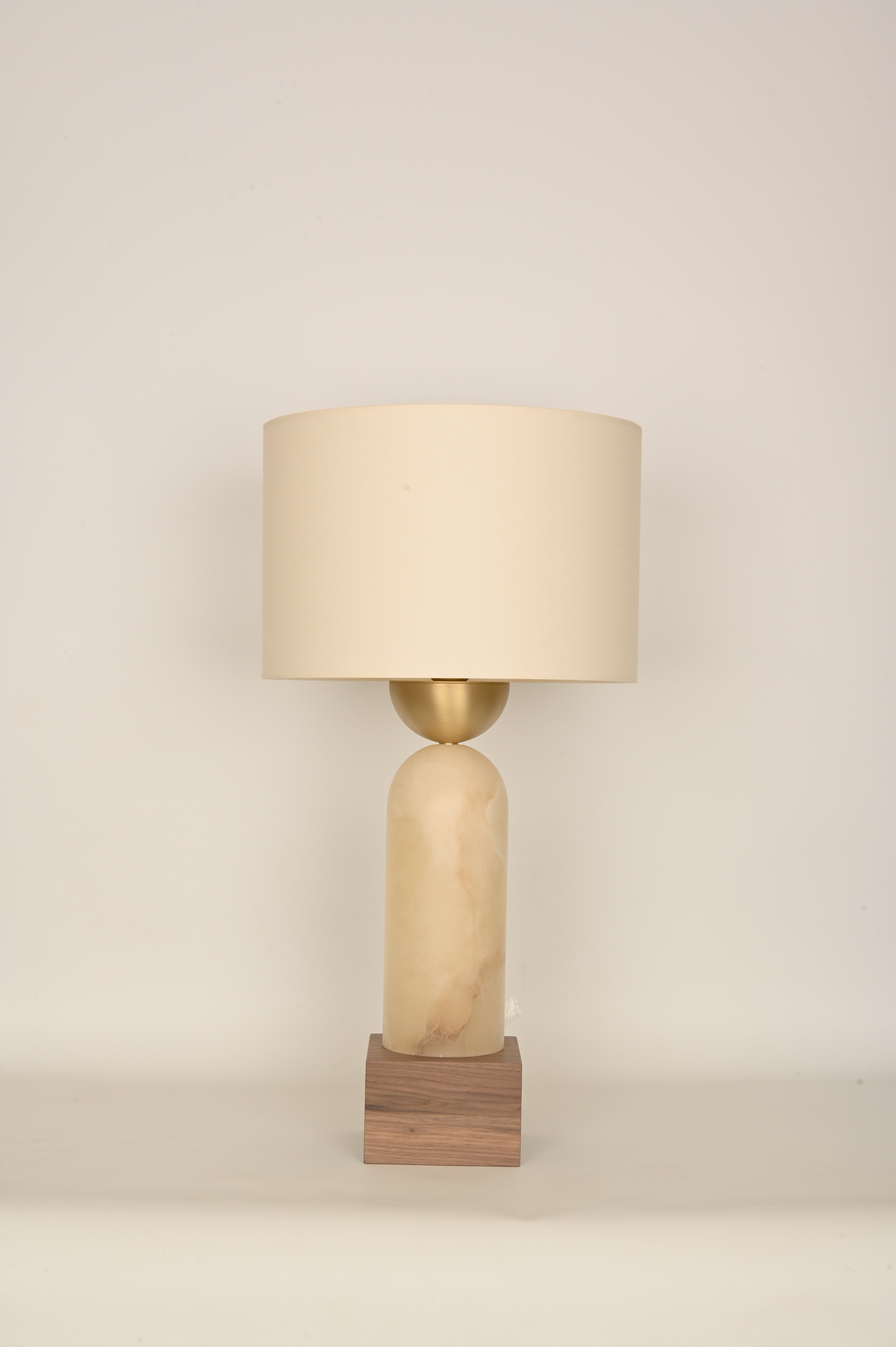 Stolná lampa PEONA KELO biely alabaster