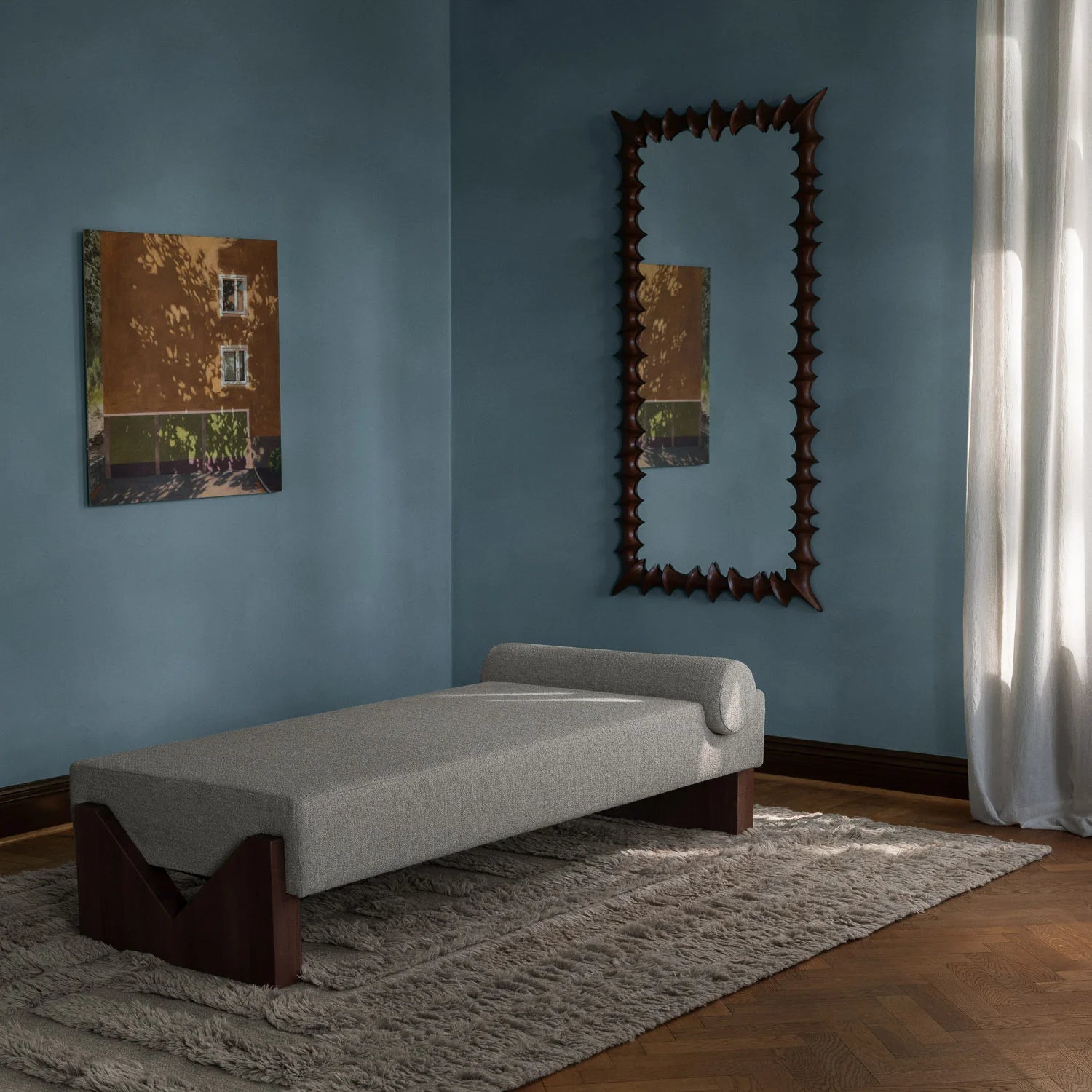 BRUTALIST mirror beech wood