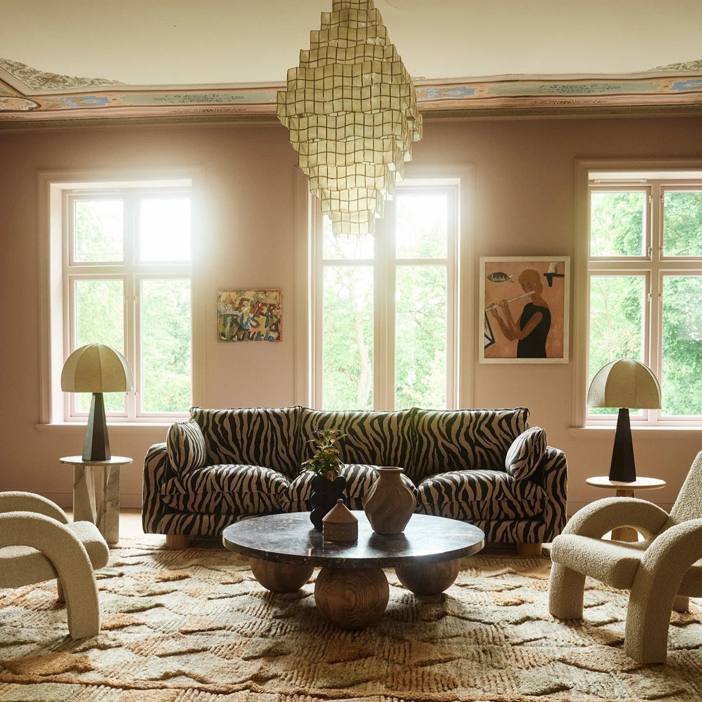 Váza SWIRL hnedá keramika