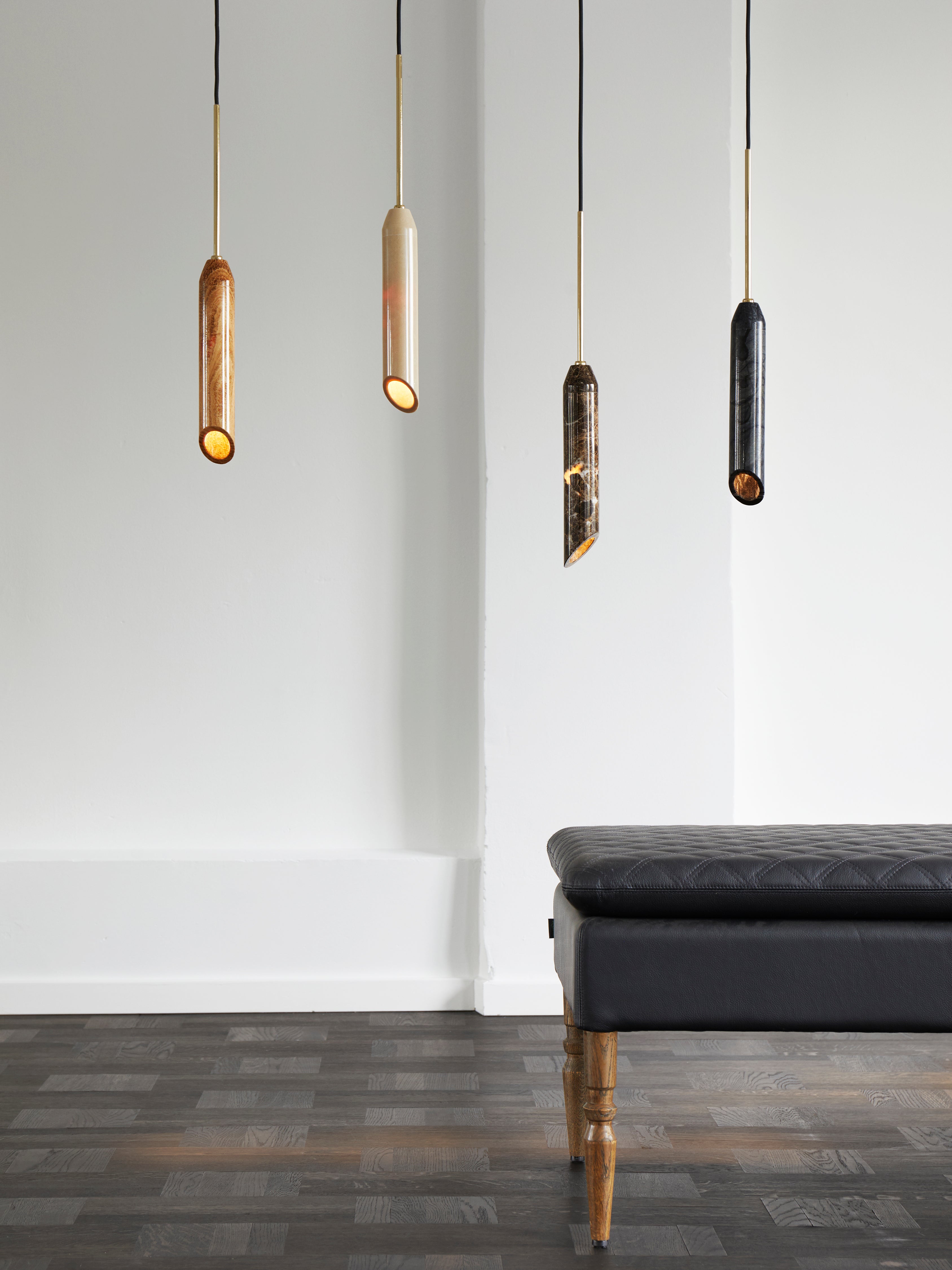 Lampa wisząca MARBLE ART czarny marmur