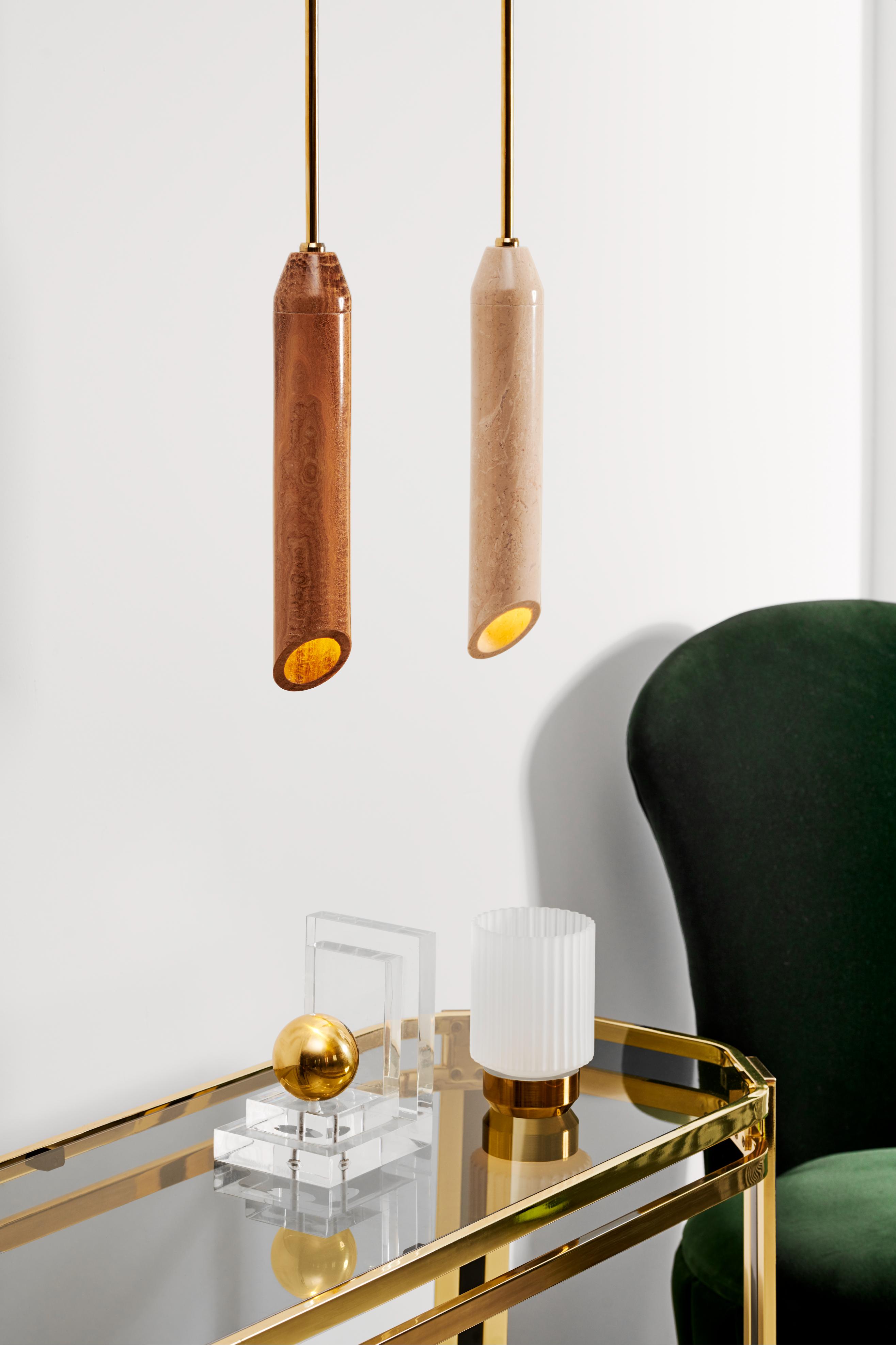 Lampa wisząca MARBLE ART piaskowy marmur