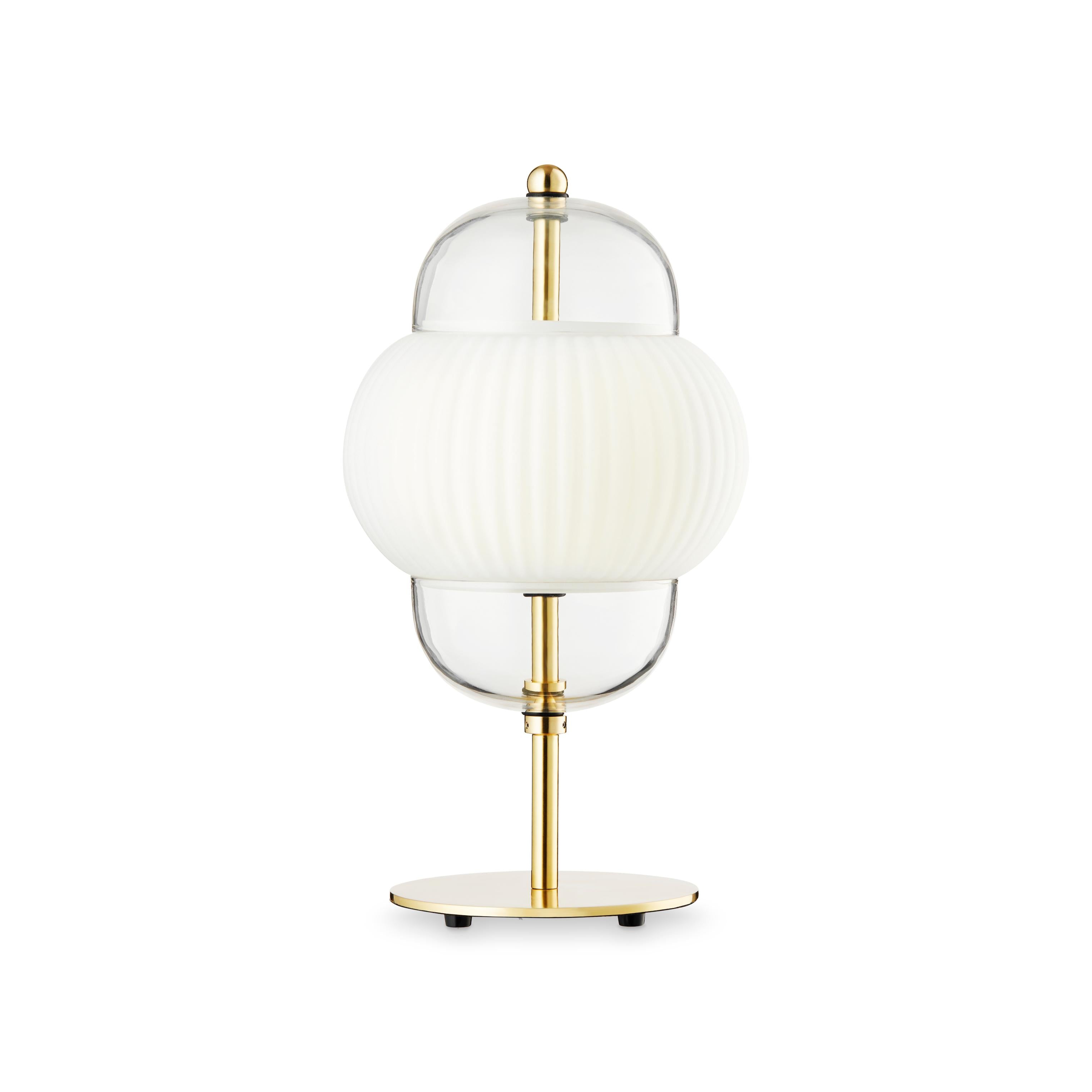 SHAHIN table lamp white with gold finish