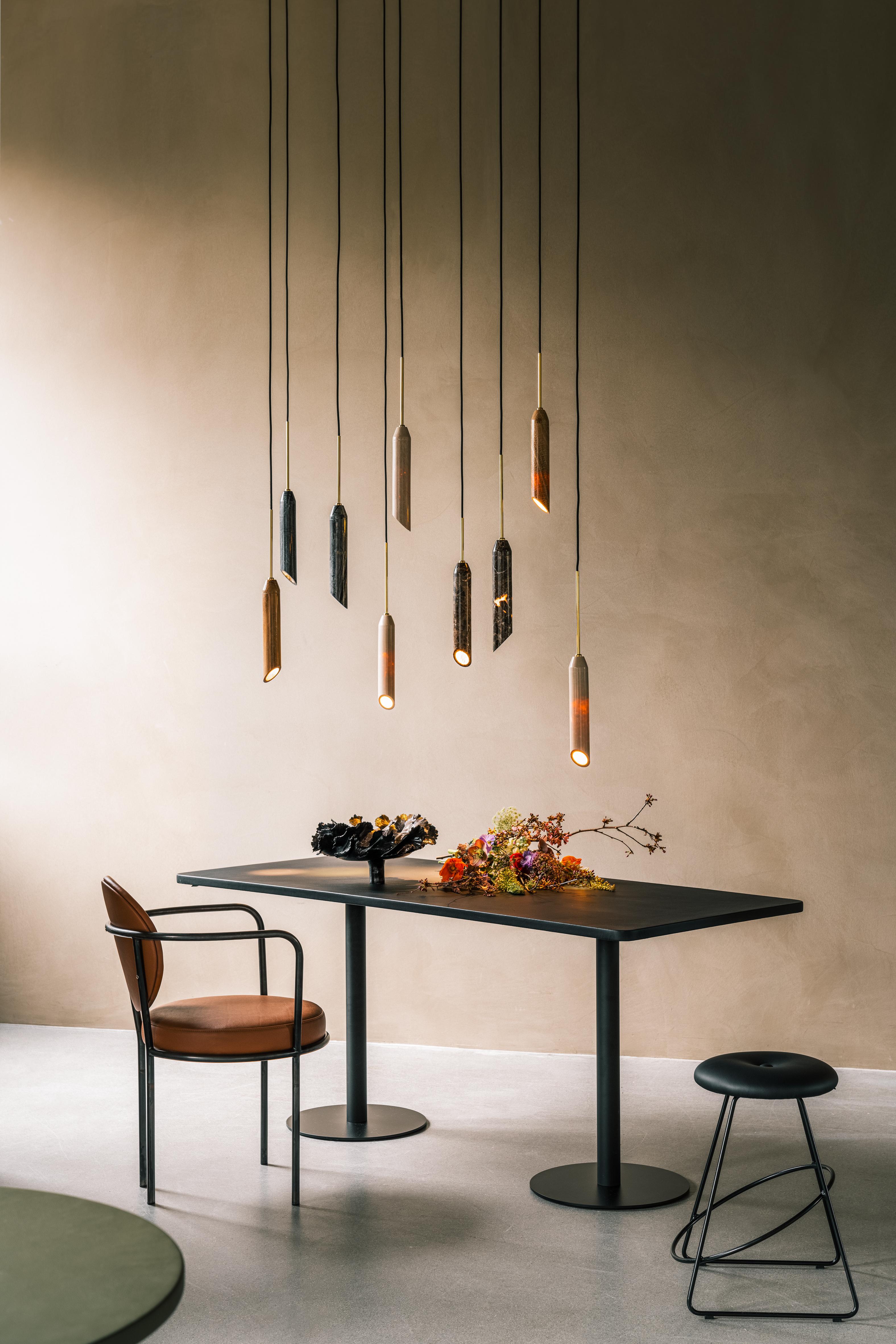 Lampa wisząca MARBLE ART biały marmur