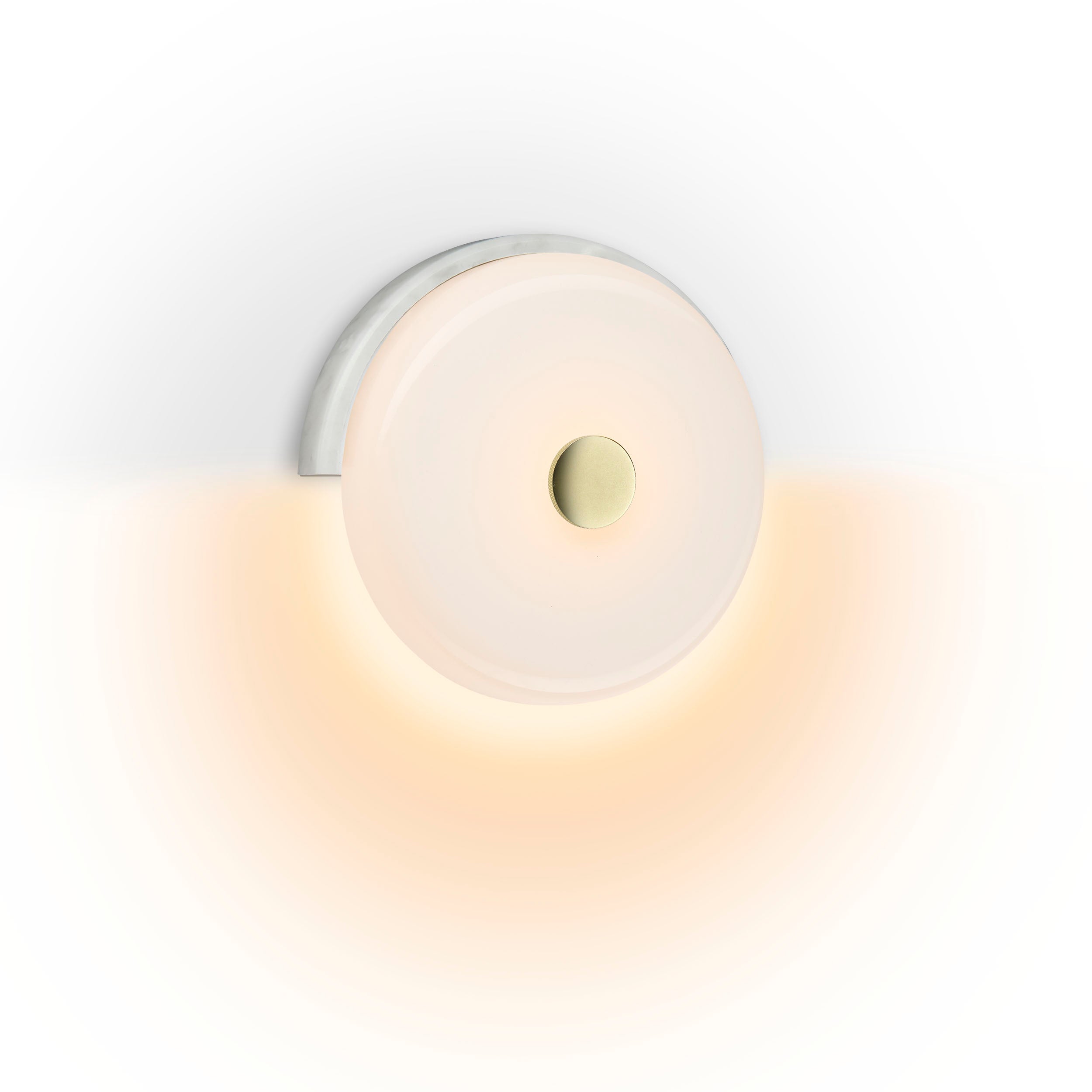 Nástenné svietidlo TRIP biely mramor s mliečnobielym sklom