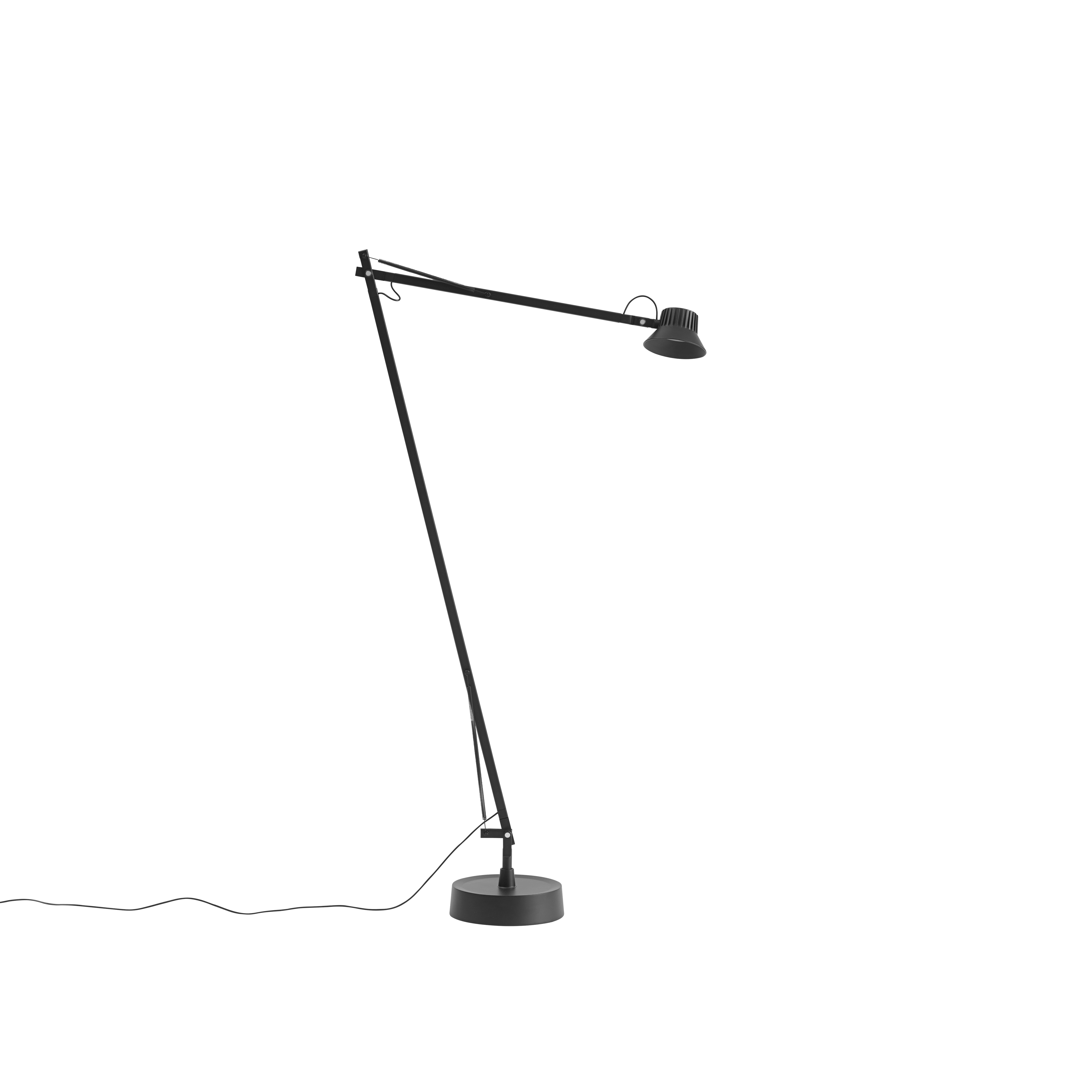 Adjustable reading floor lamp DEDICATE black