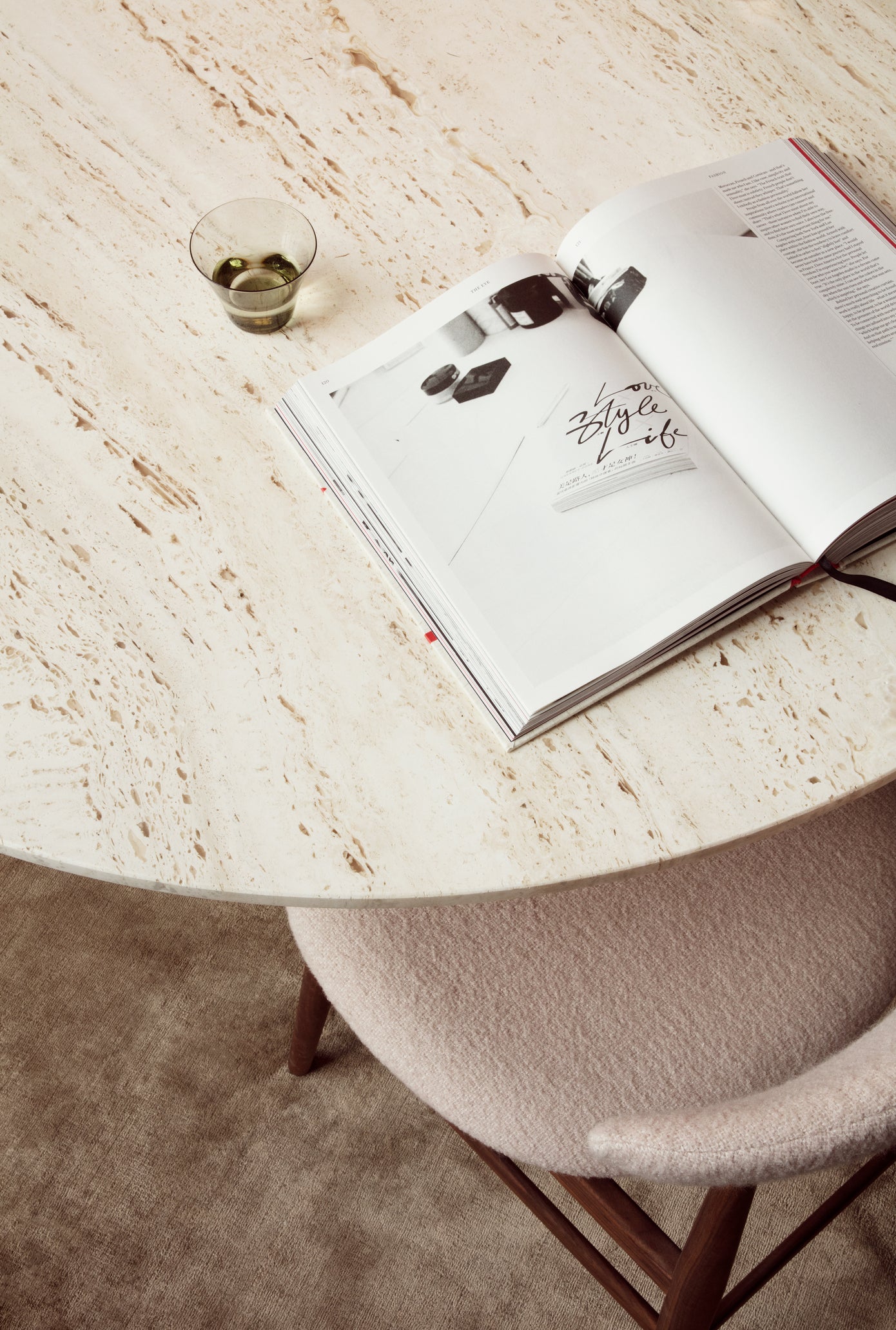 EPIC Cream Travertine Table