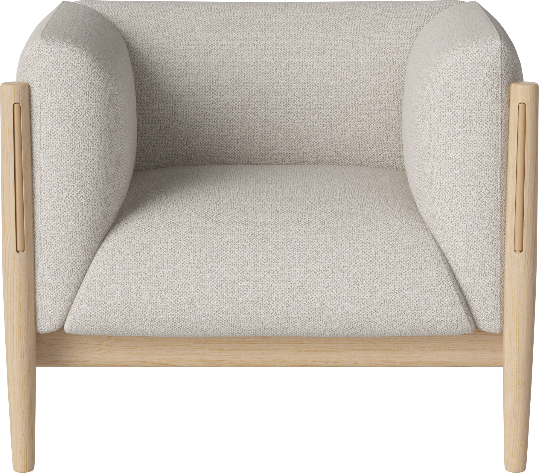 Fotel DIVE z prírodnou kožou a bielou základňou