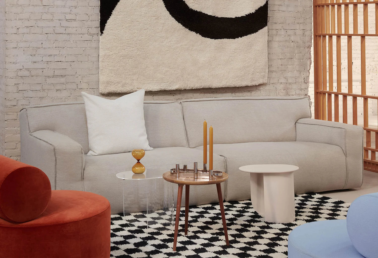 Stolik boczny PLATEAU jasnoniebieski