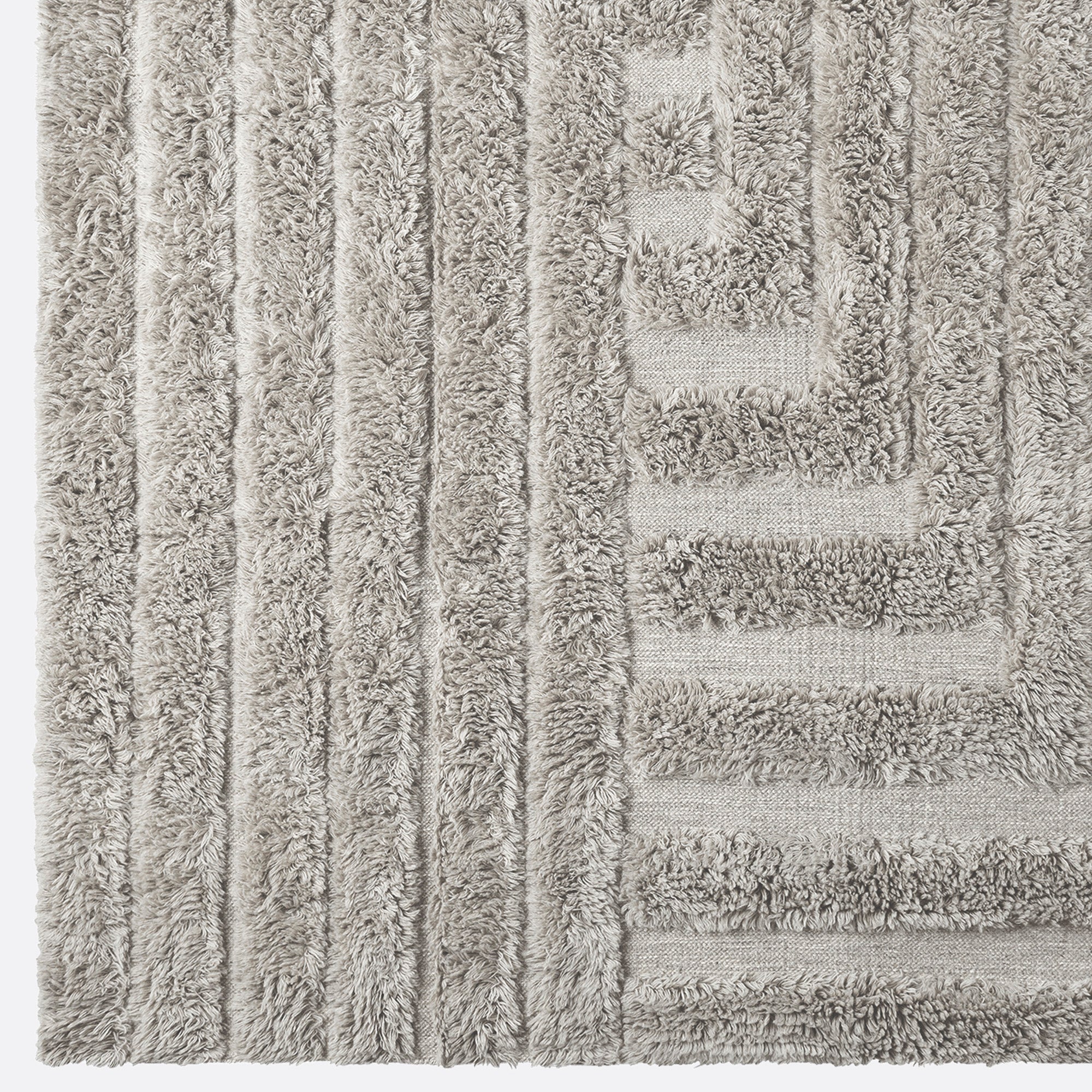 SHAGGY LABYRINTH gray rug with long pile