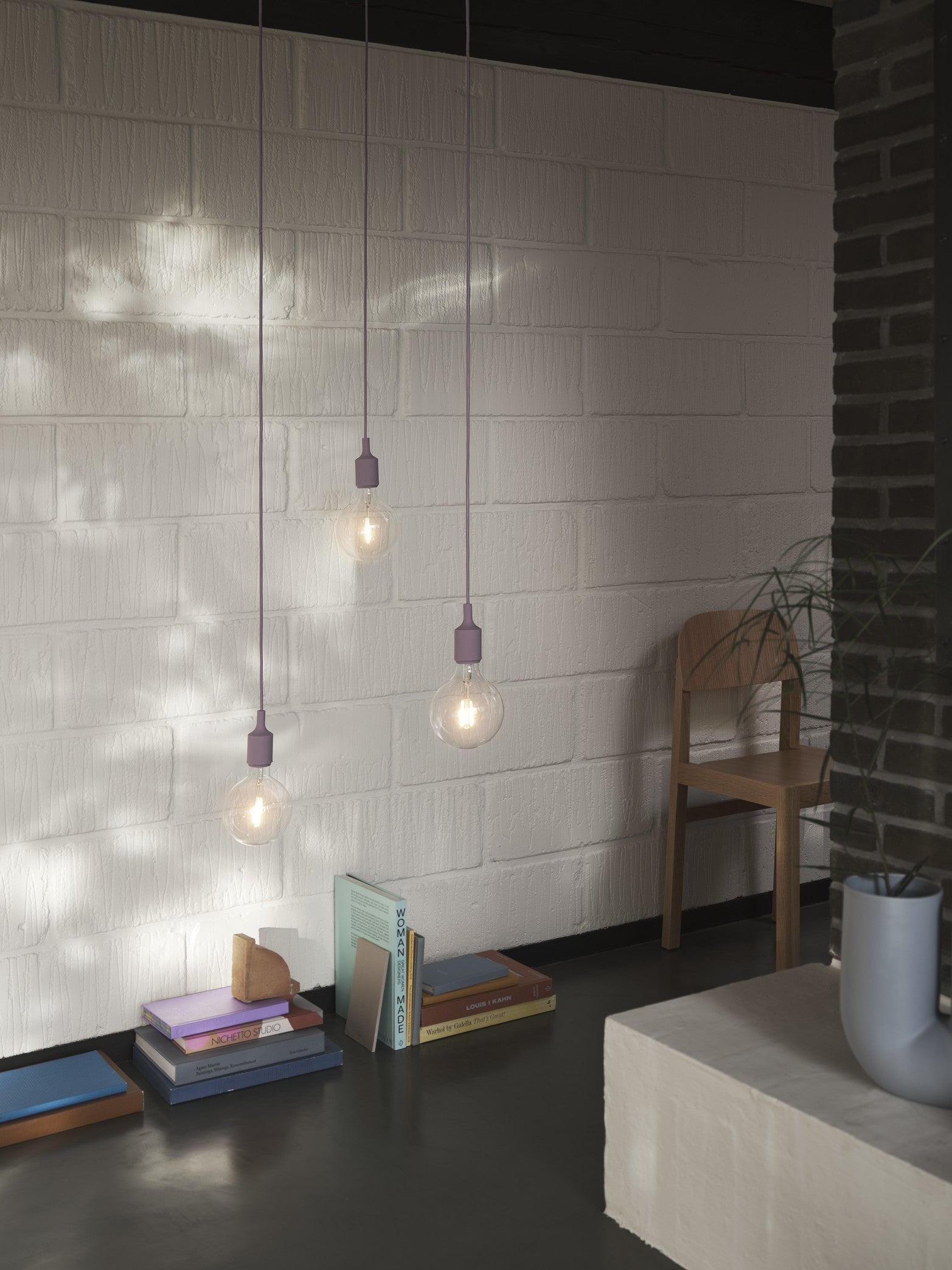 Lampa wisząca E27 biały