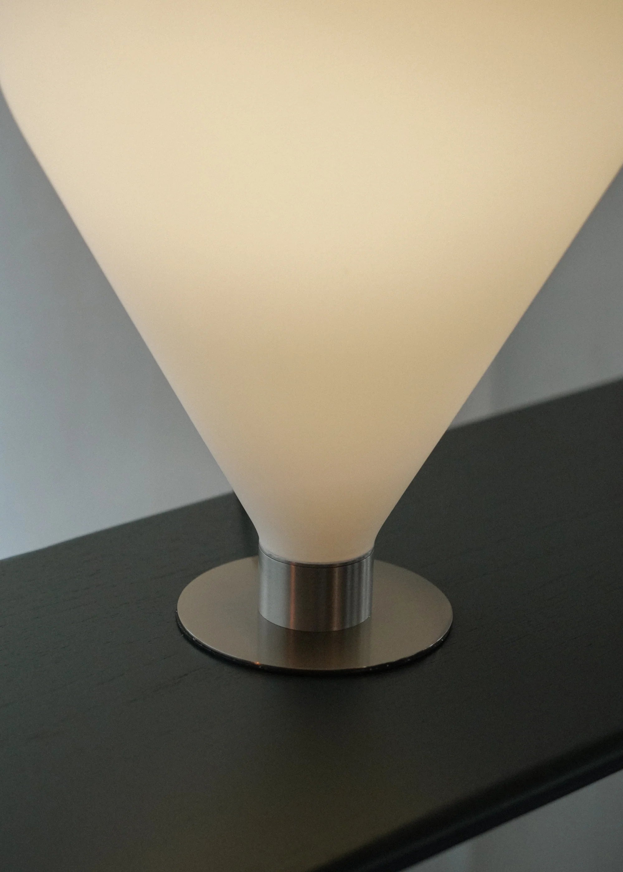 Table lamp ELY white shade with silver base