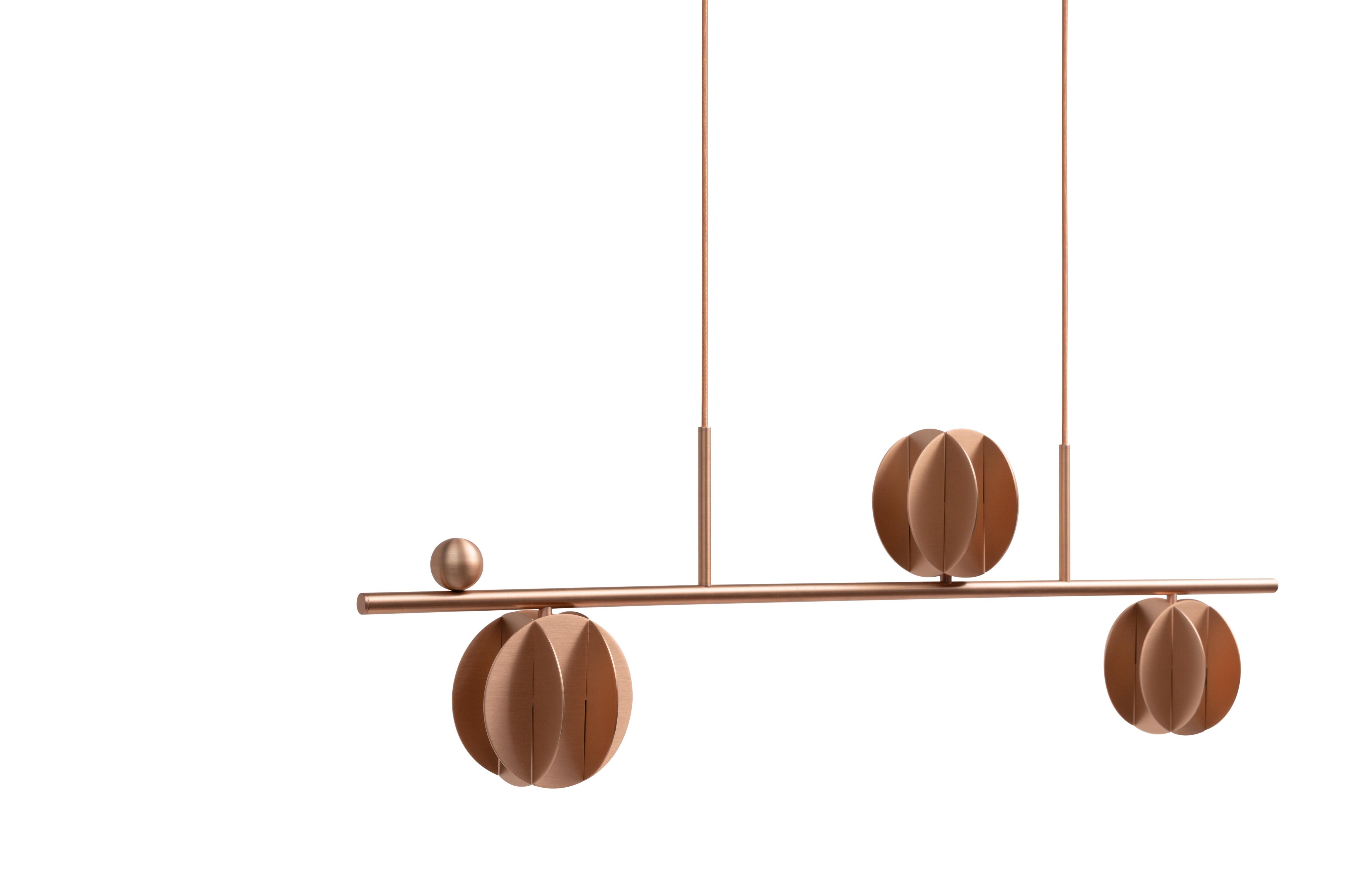 Závesná lampa EL HORIZONTAL meď