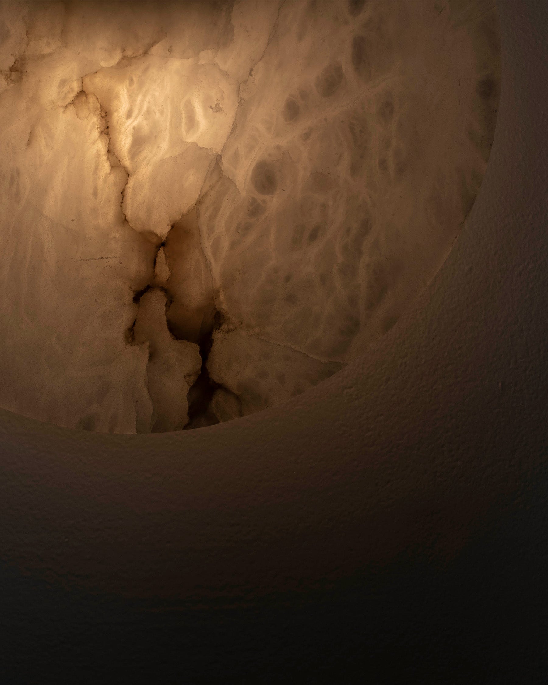 Alabaster Wall Lamp EOS Nickel