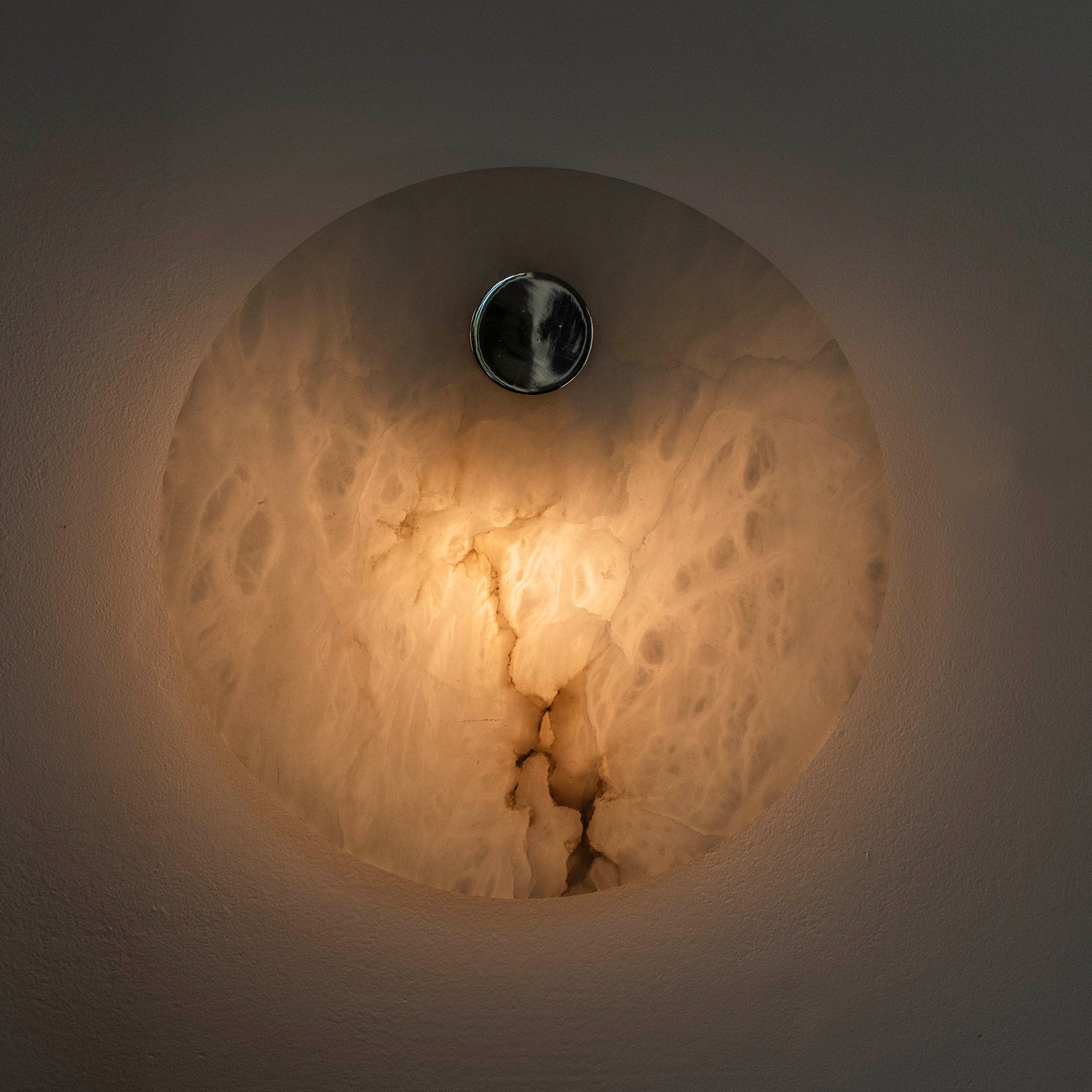 Alabaster Wall Lamp EOS Nickel