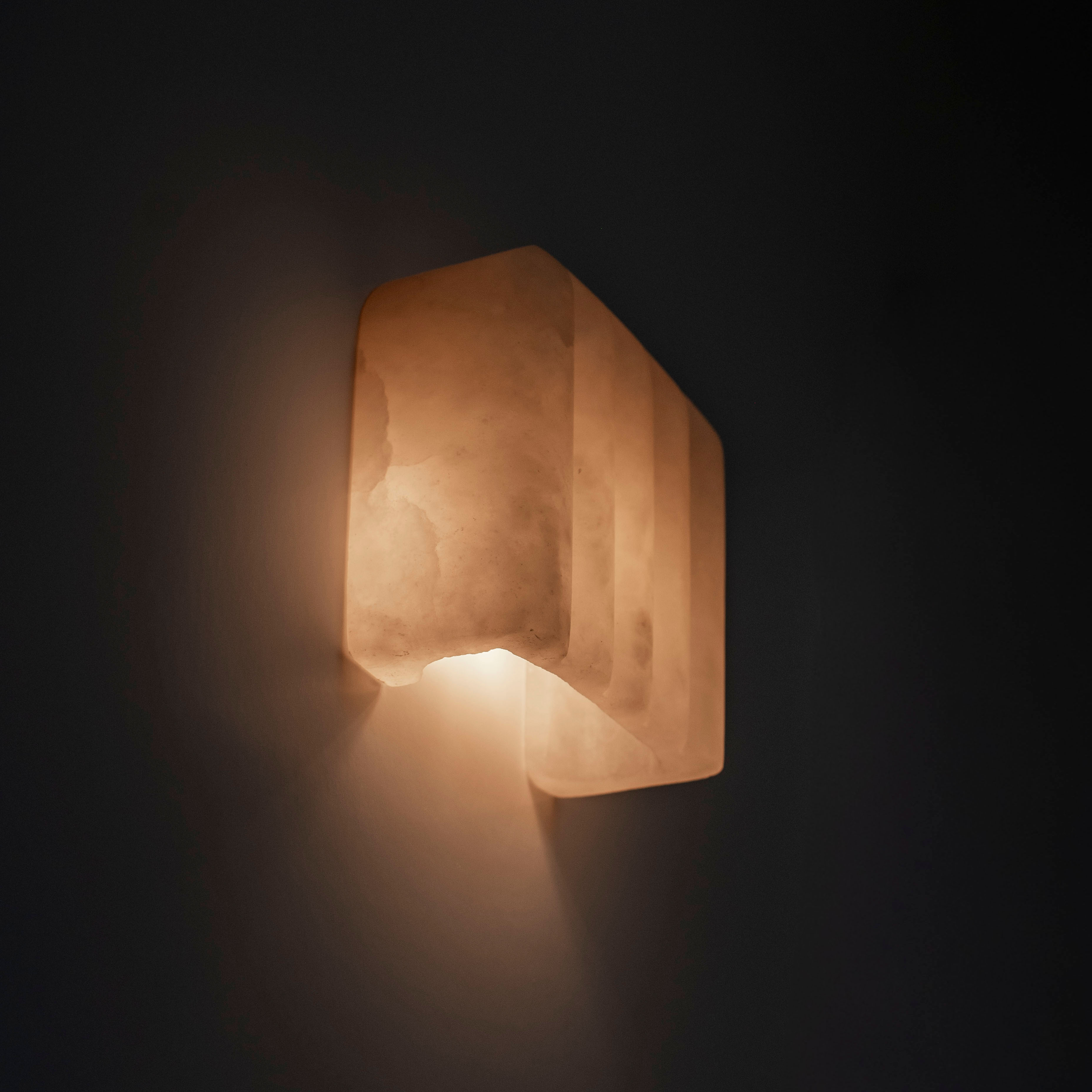 MEROPE Alabaster Wall Sconce with Matte Finish