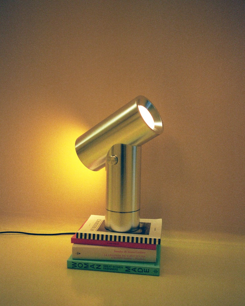 Table lamp BEAM polished aluminum