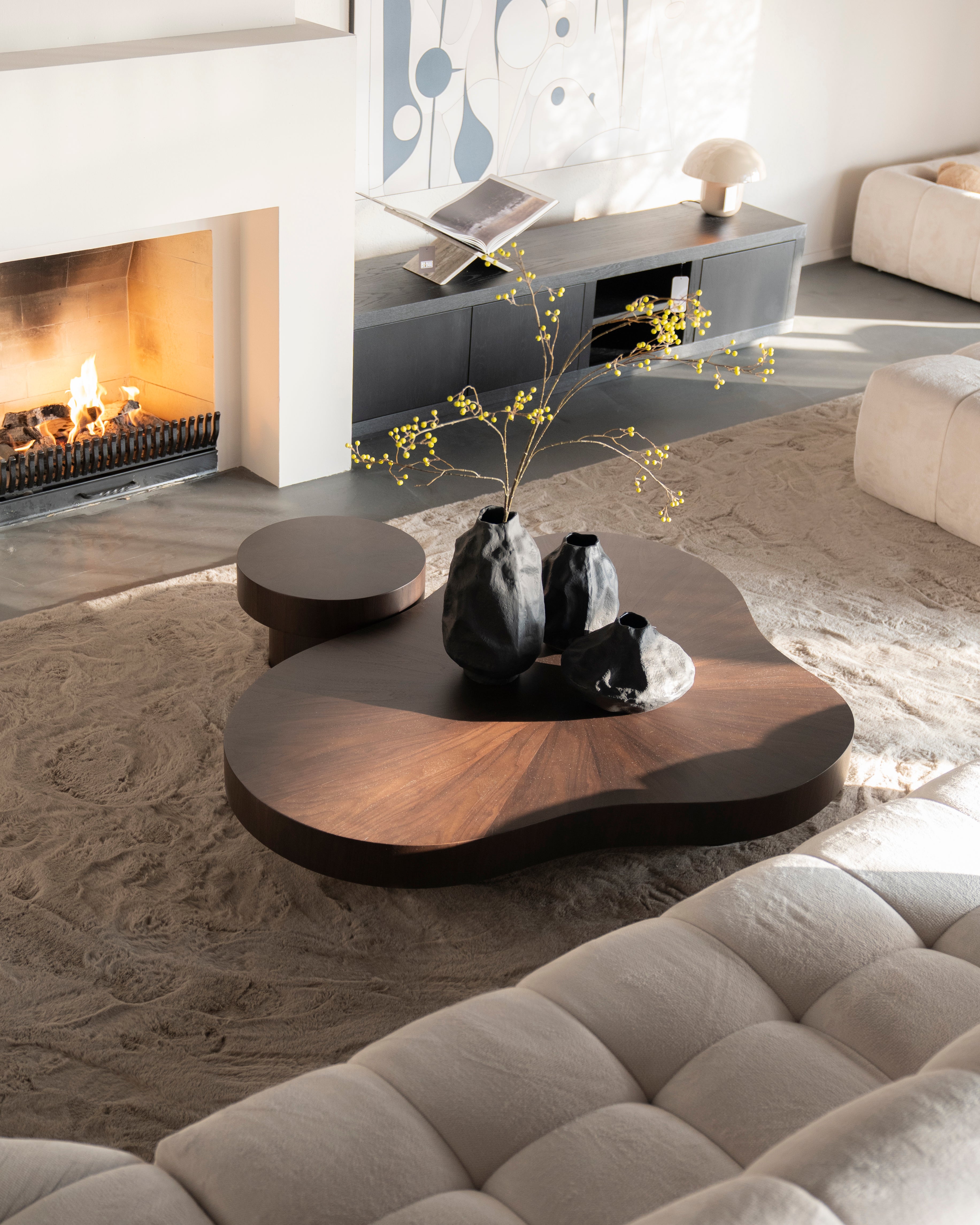 BOBBIE Dark Walnut Veneer Coffee Table