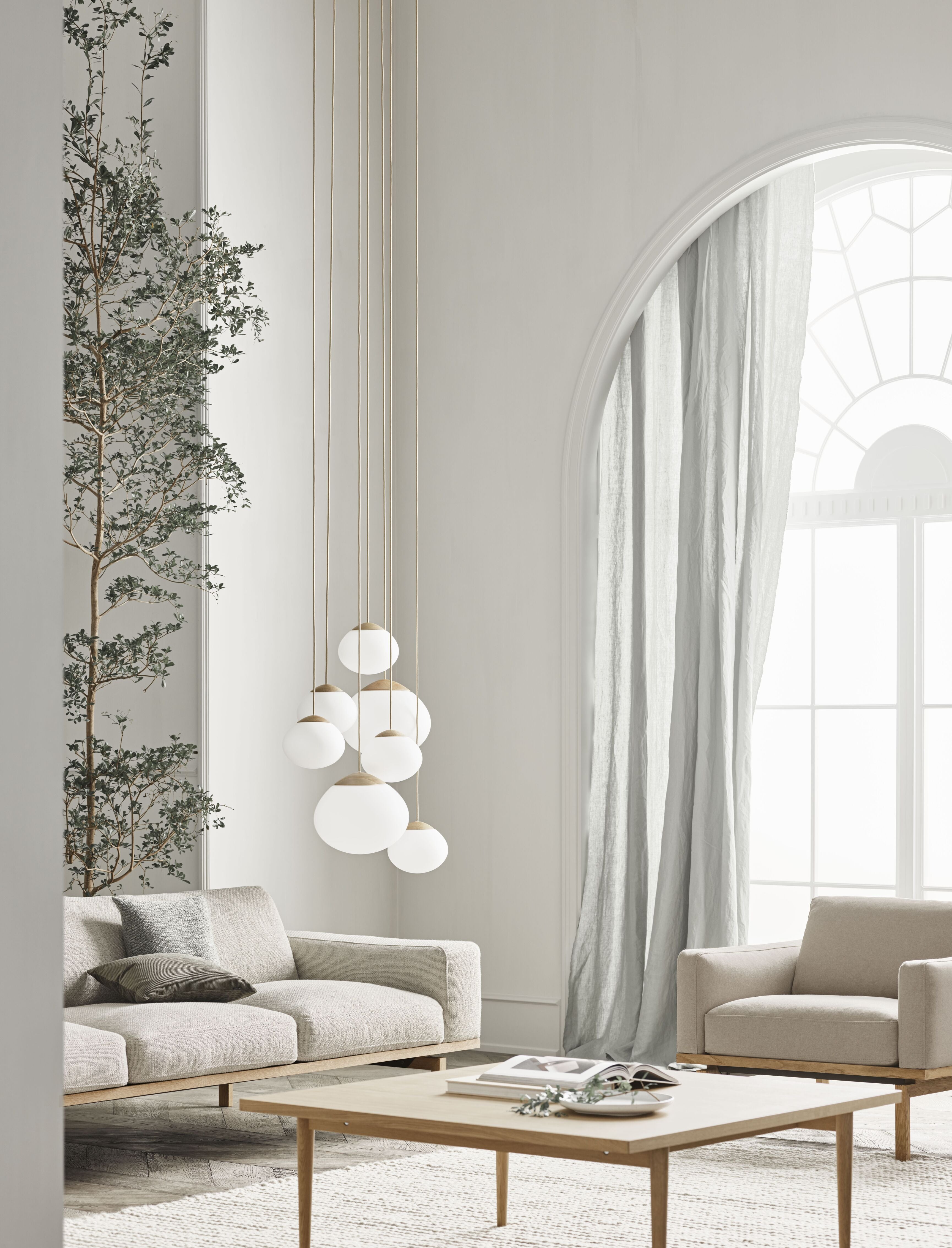 Sofa pre 2 osoby ELTON s podstavou z dubového dreva