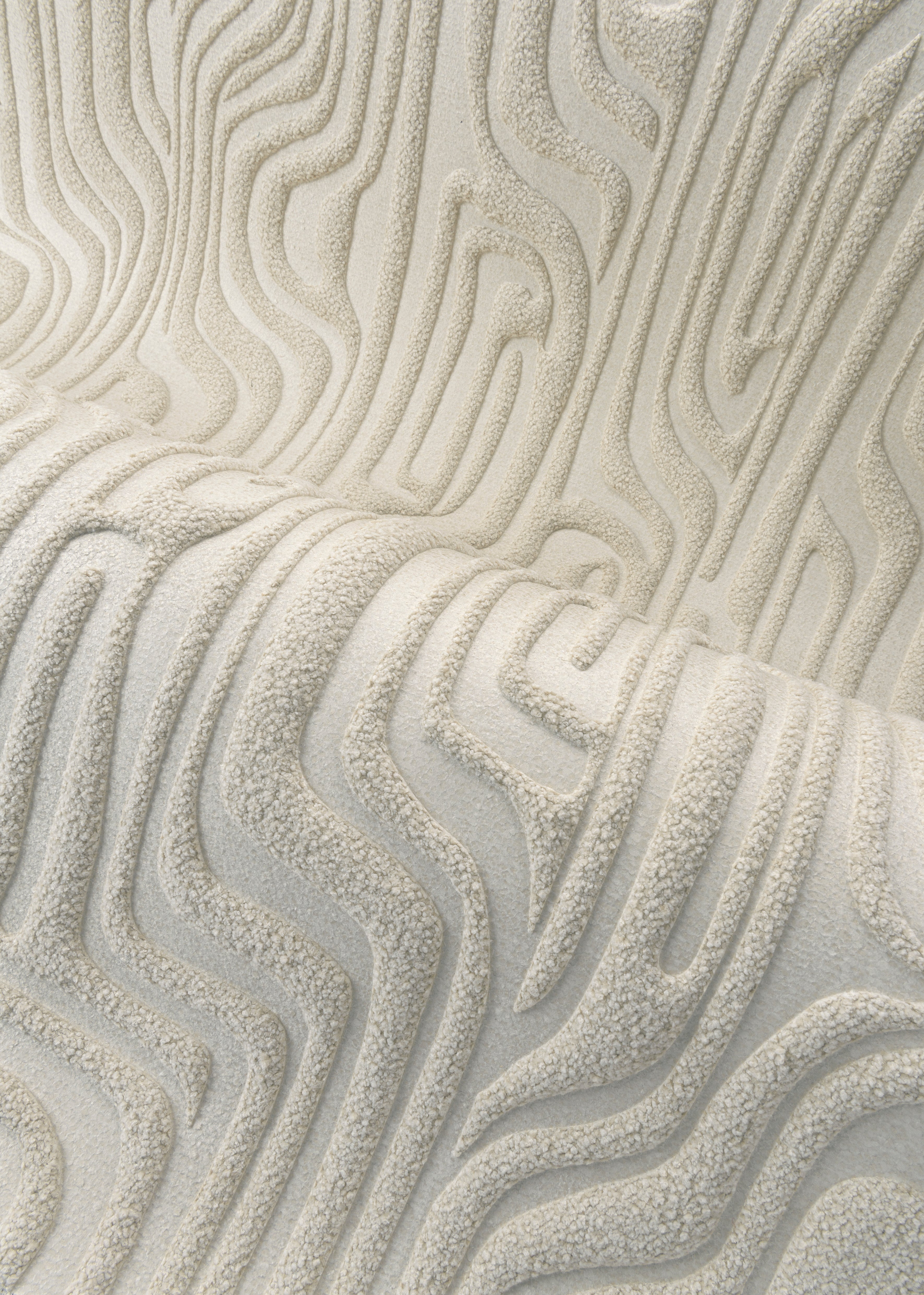 Textile wallpaper CLOUD white