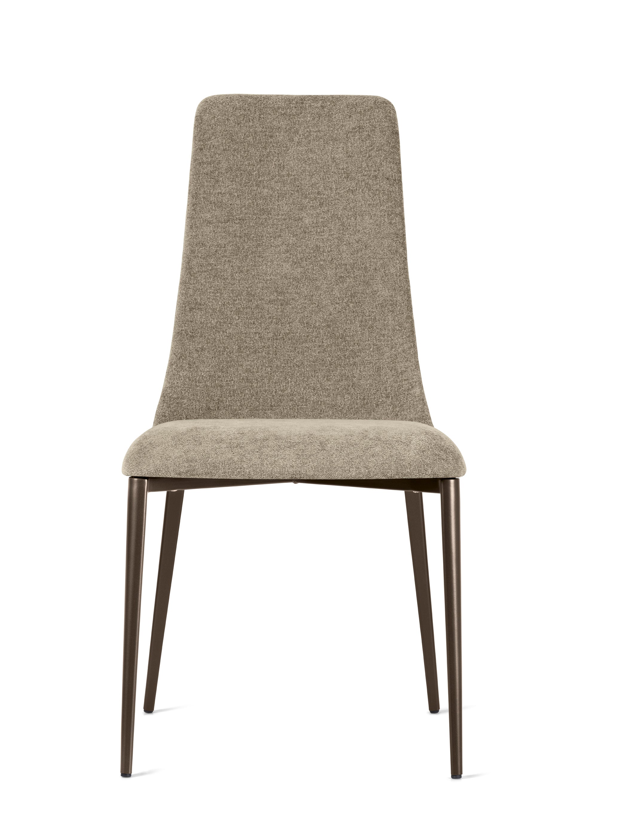 ETOILE upholstered chair with a brown metal base