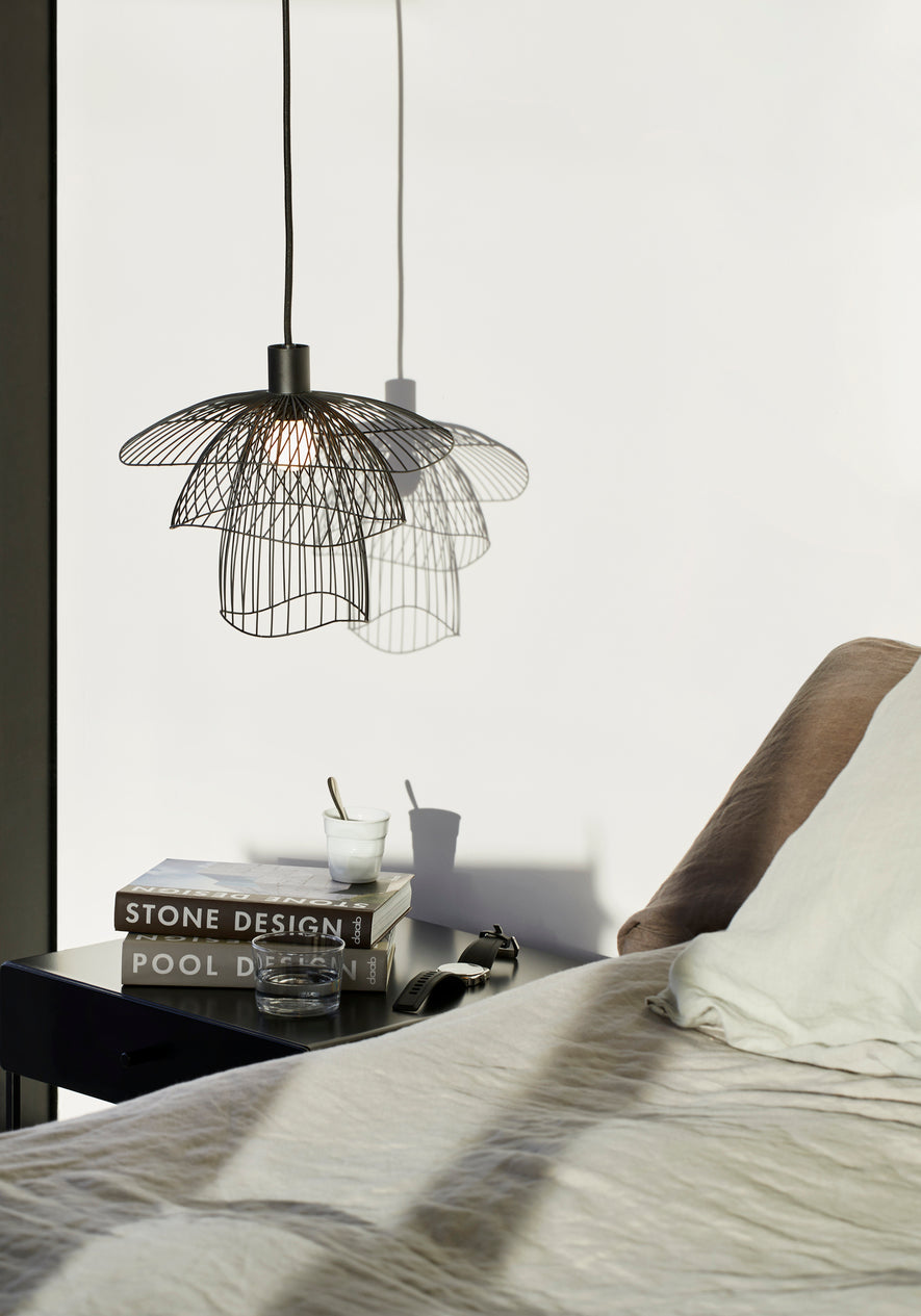 Závesná lampa PAPILLON čierna