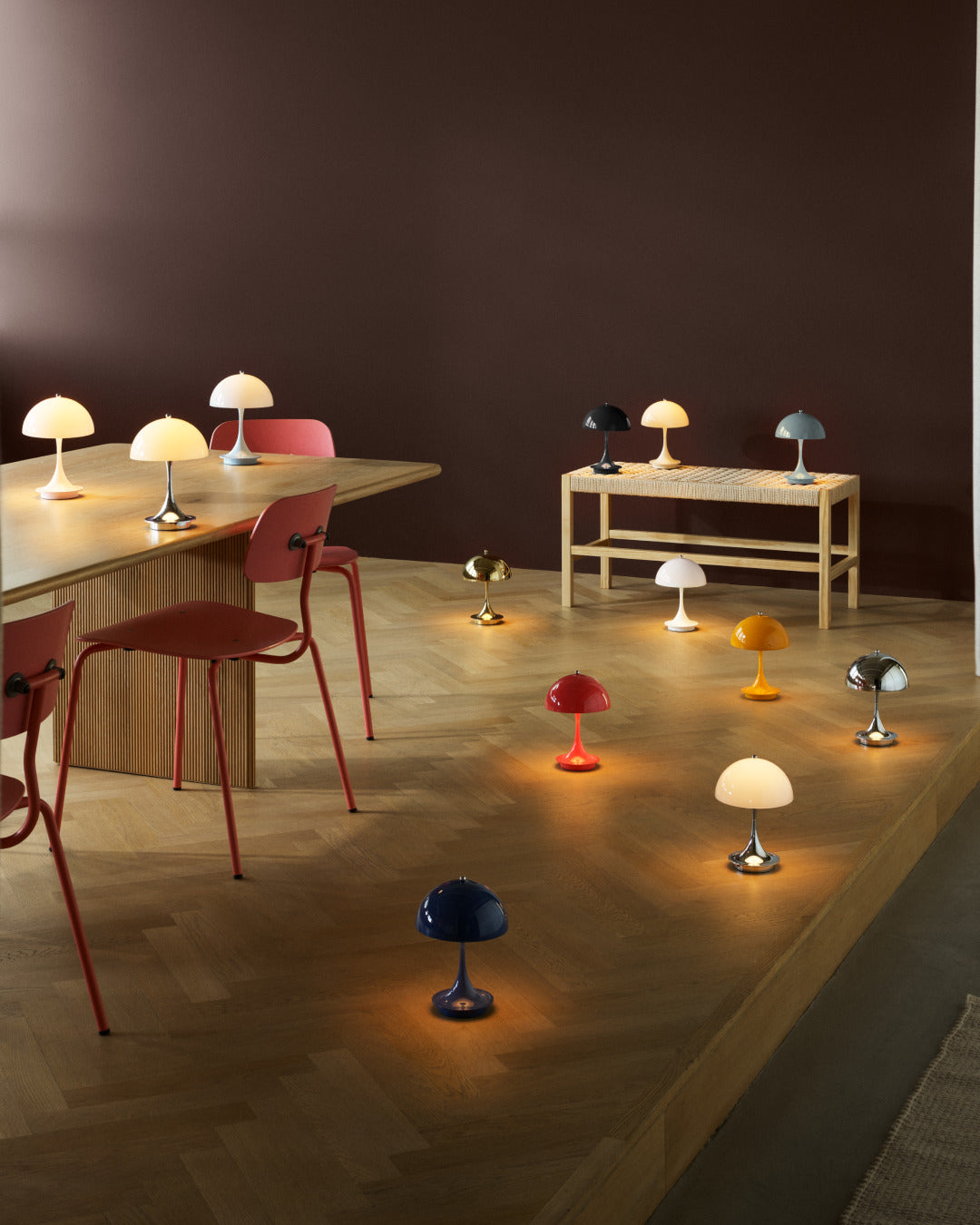 Prenosná lampa PANTHELLA 160 oranžová