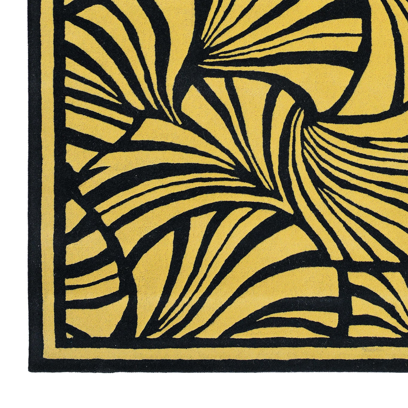 Koberec JAPONSKÉ FANÚŠIKY žltý s čiernym