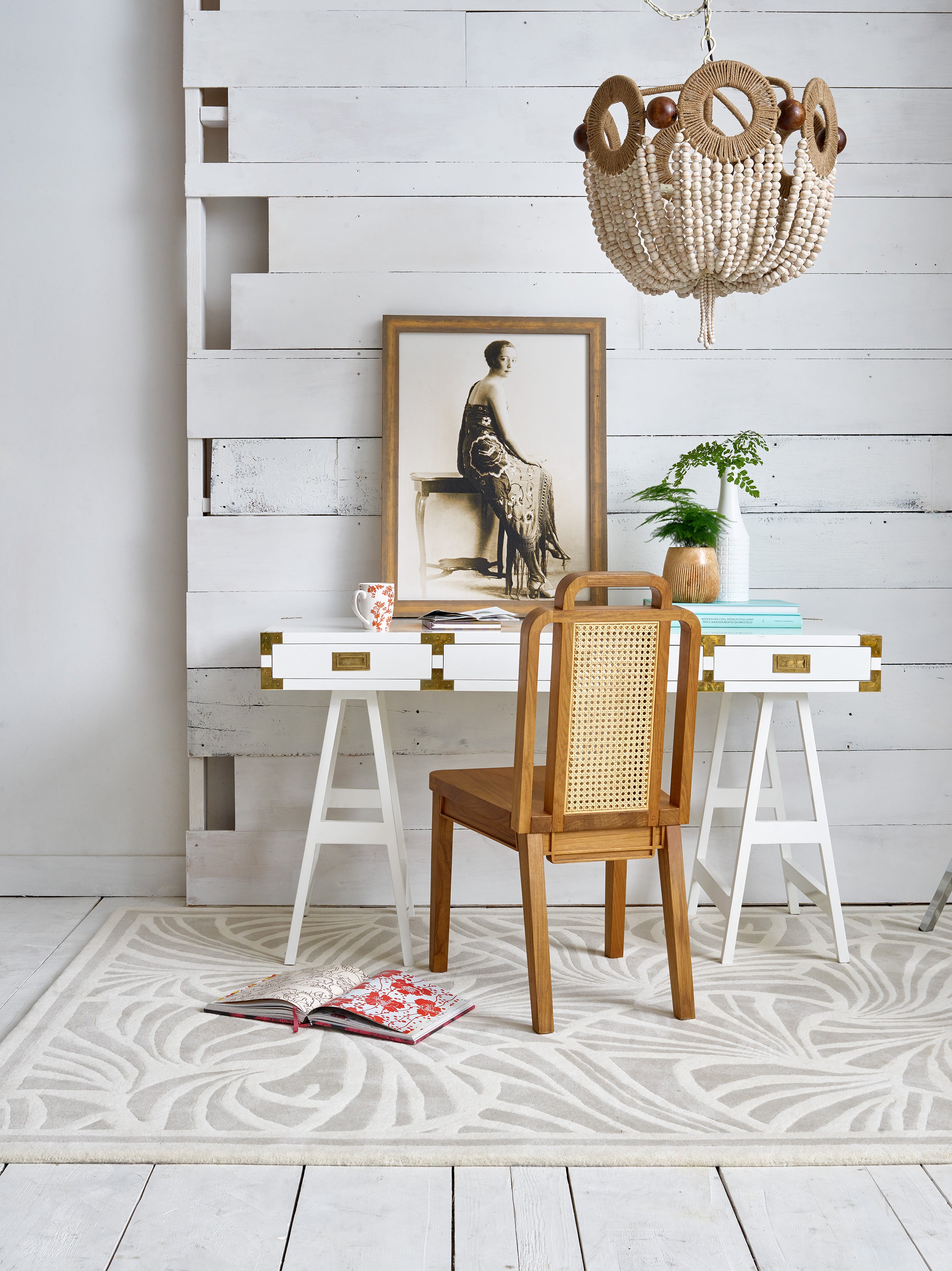 Beige JAPANESE FANS Rug