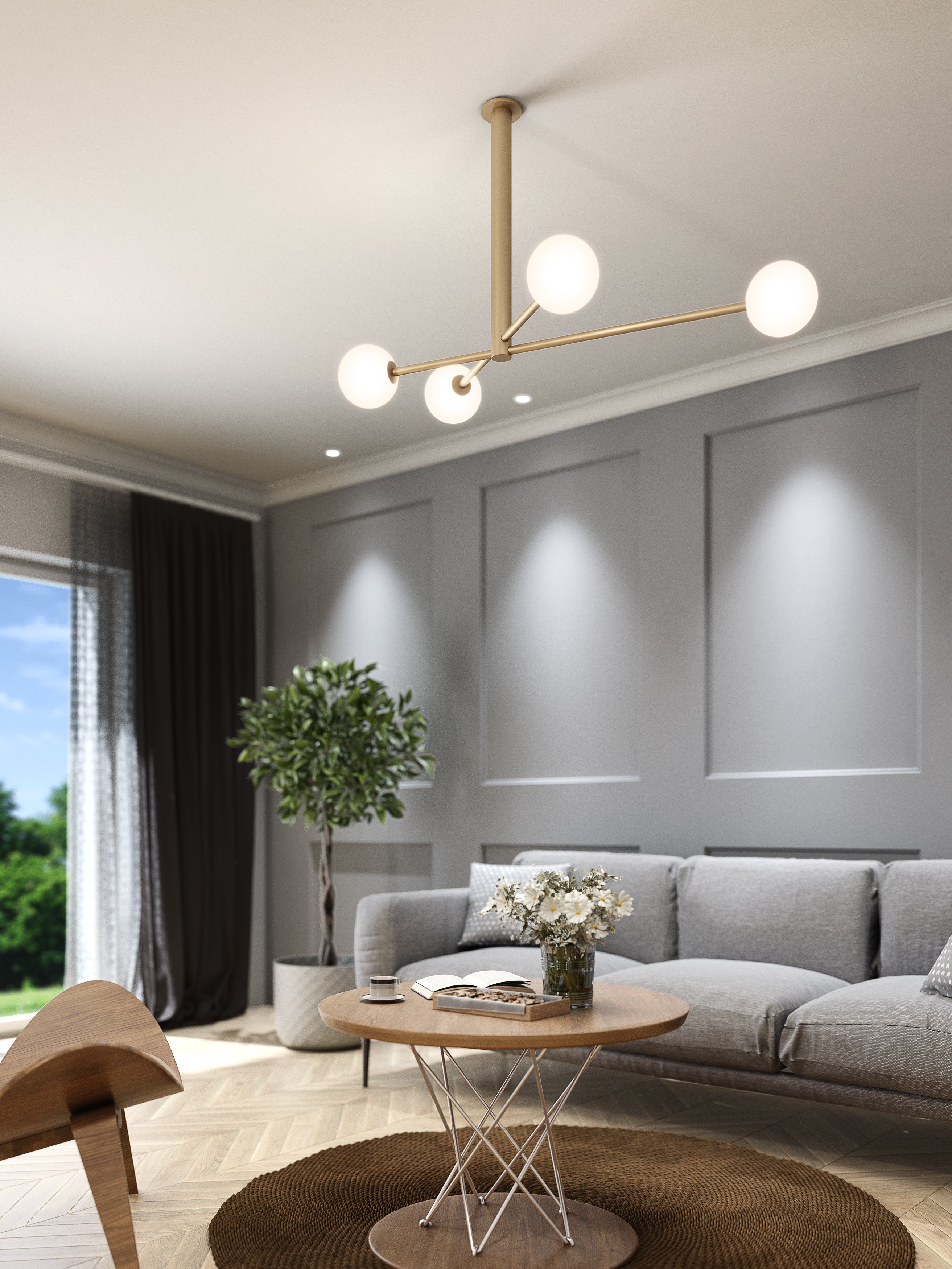 Stropná lampa FLYING BALL SIDE