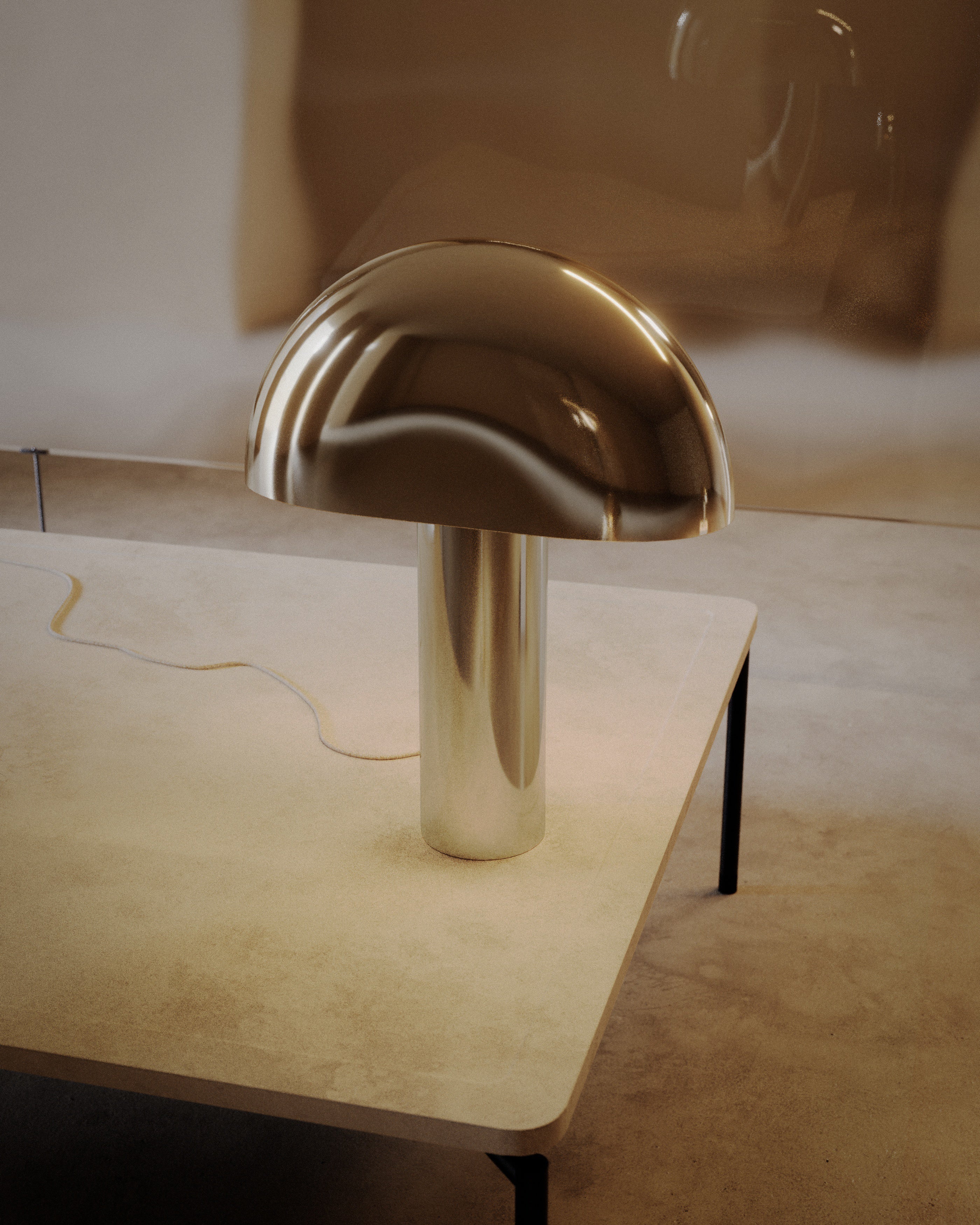 Stolná lampa AGLOW niklová