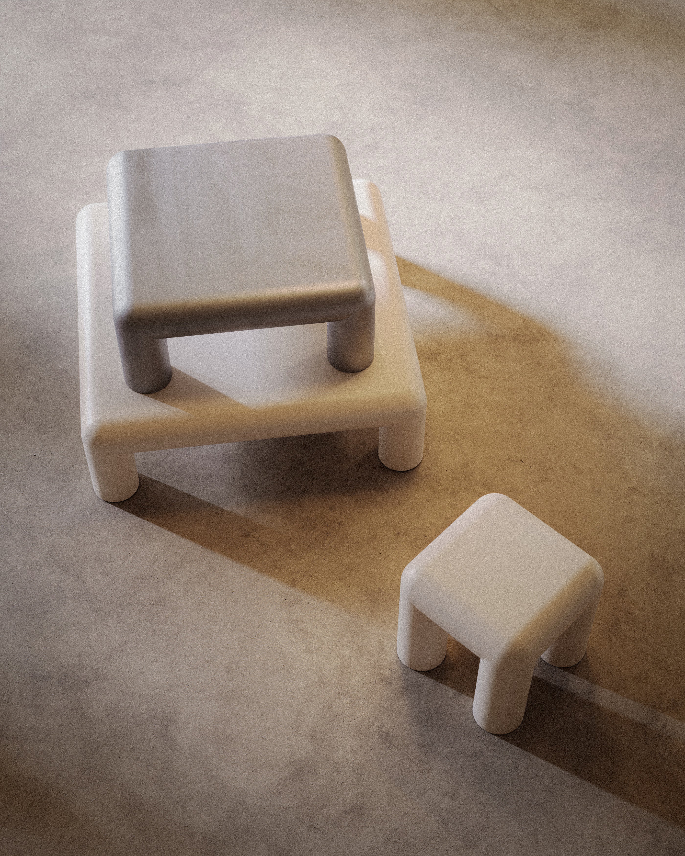 CUBIO light beige coffee table