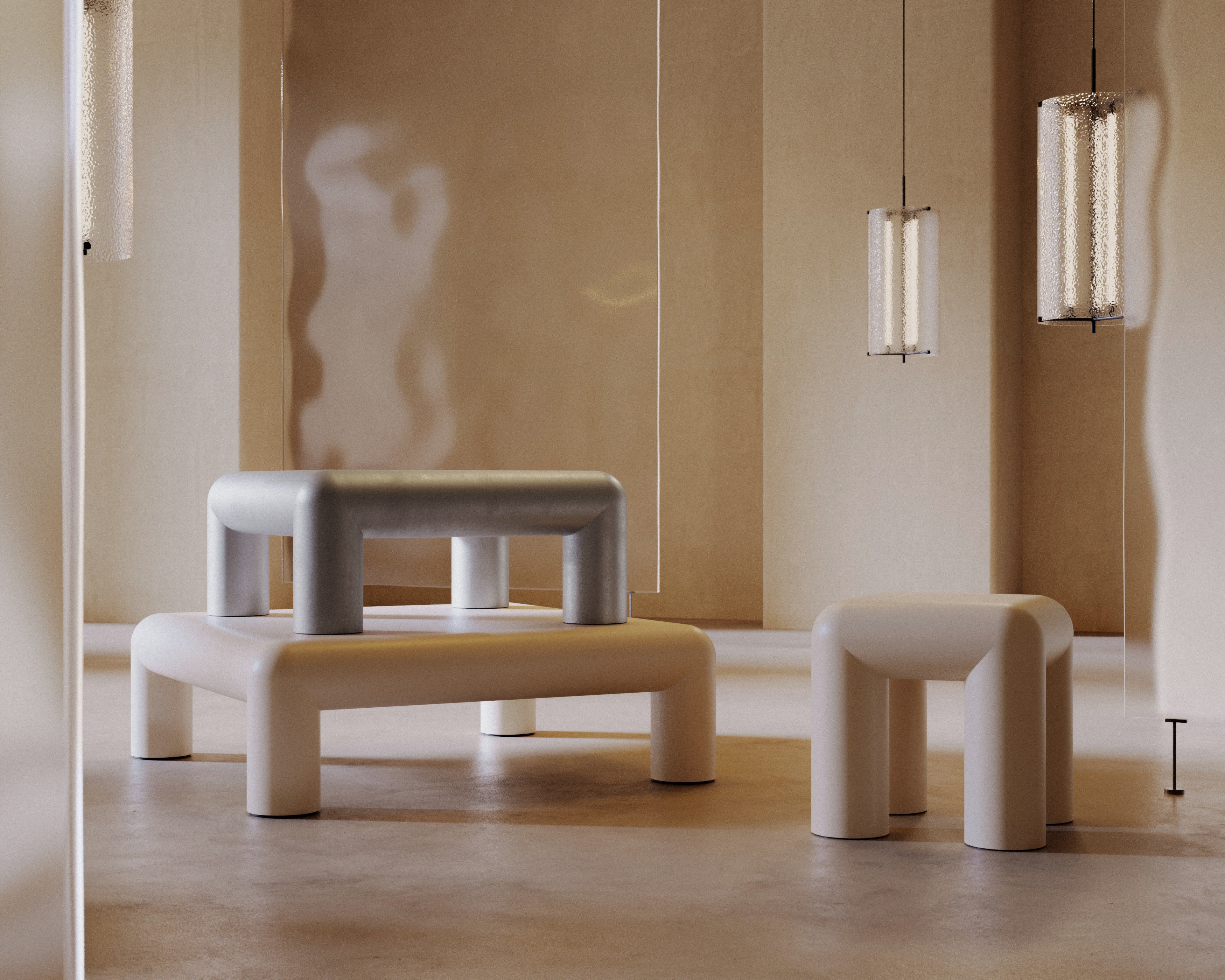 CUBIO Light Beige Side Table