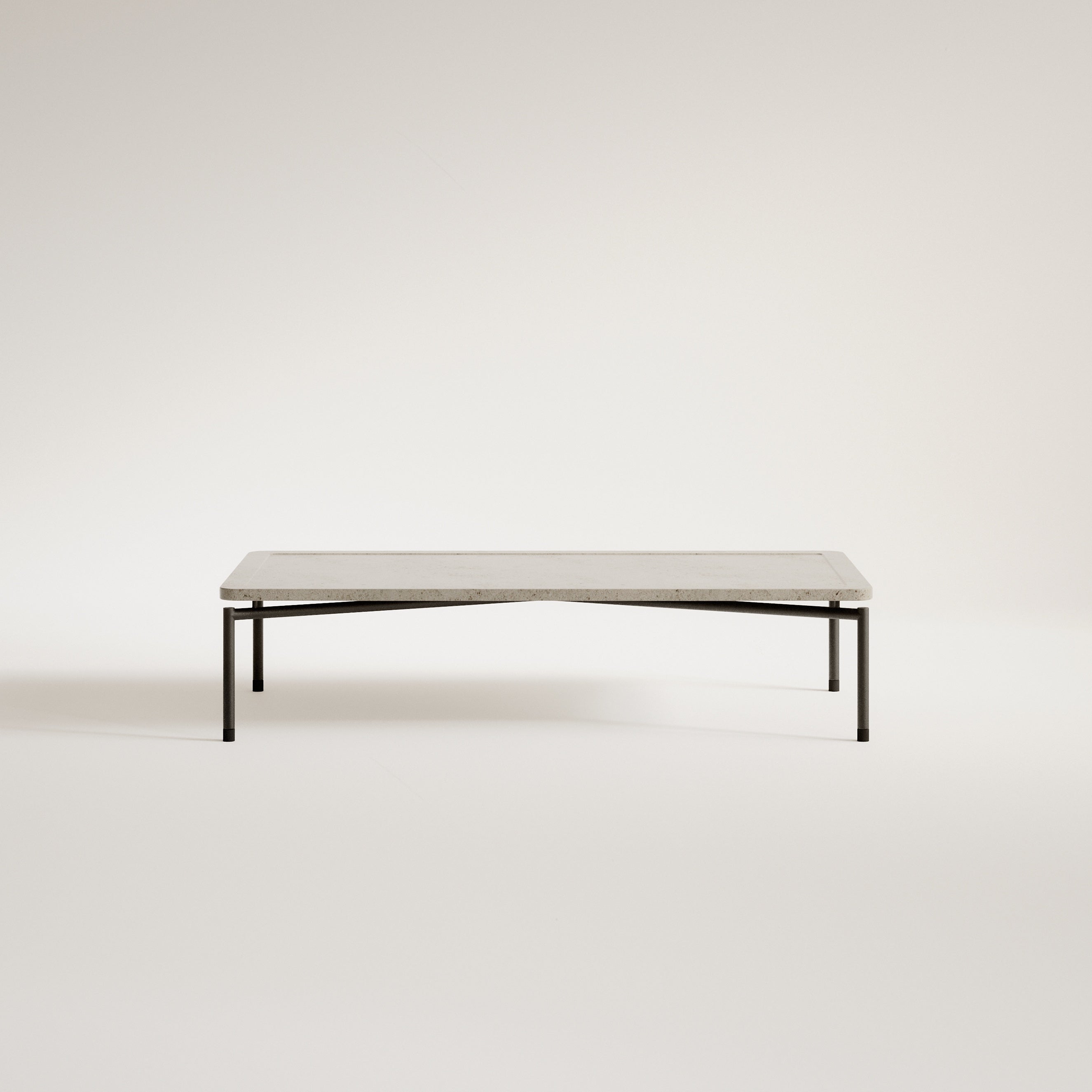 Stolik kawowy prostokątny DAPPLE wapień Moleanos