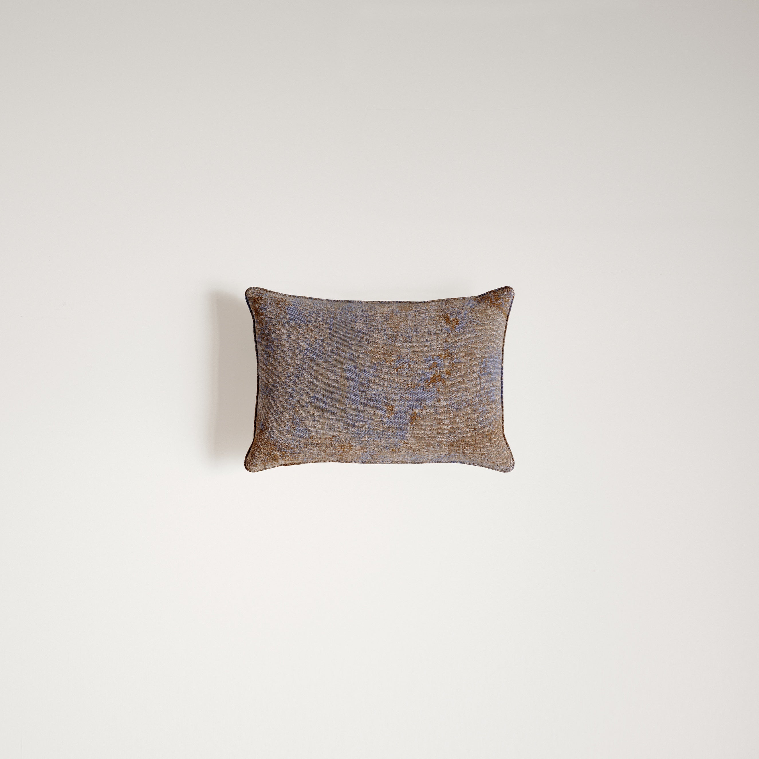 PIPED Pillow Brown with Blue