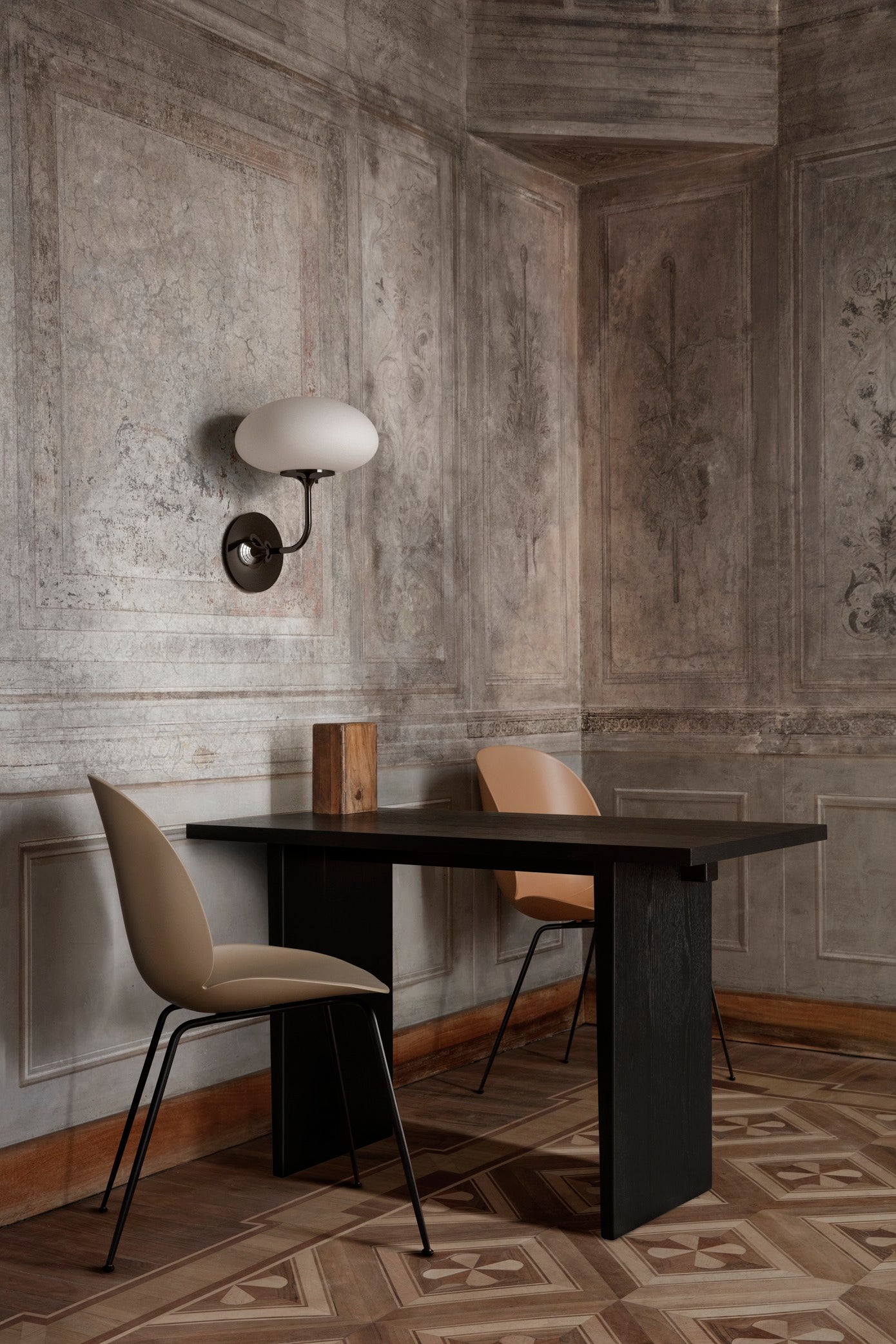 STEMLITE wall lamp black chrome