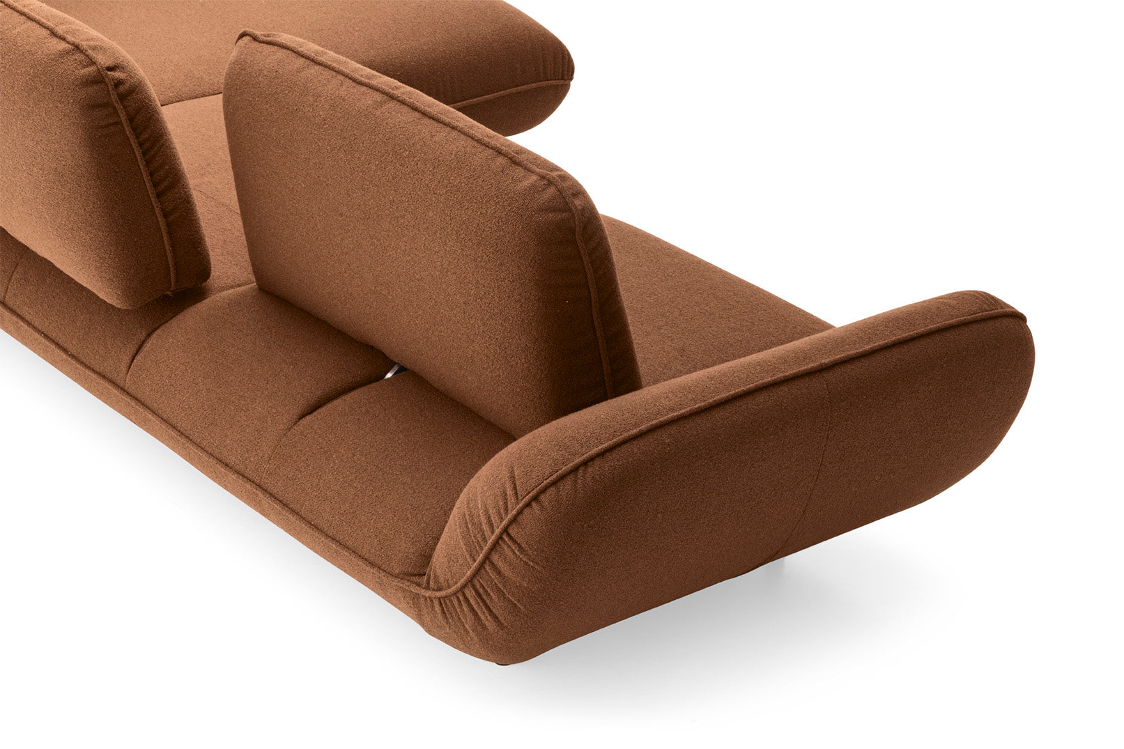 Left-sided FAVOLA upholstered corner sofa