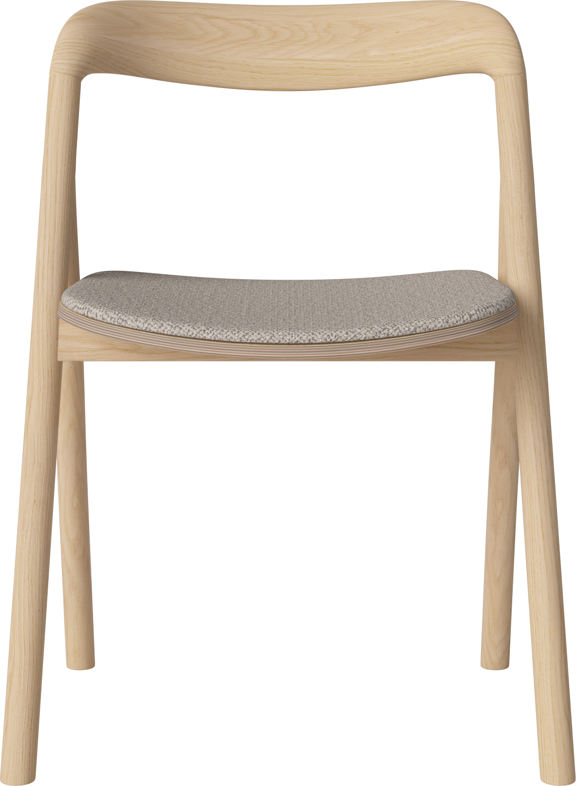 Čalúnená stolička FENRI s bielenou drevenou základňou